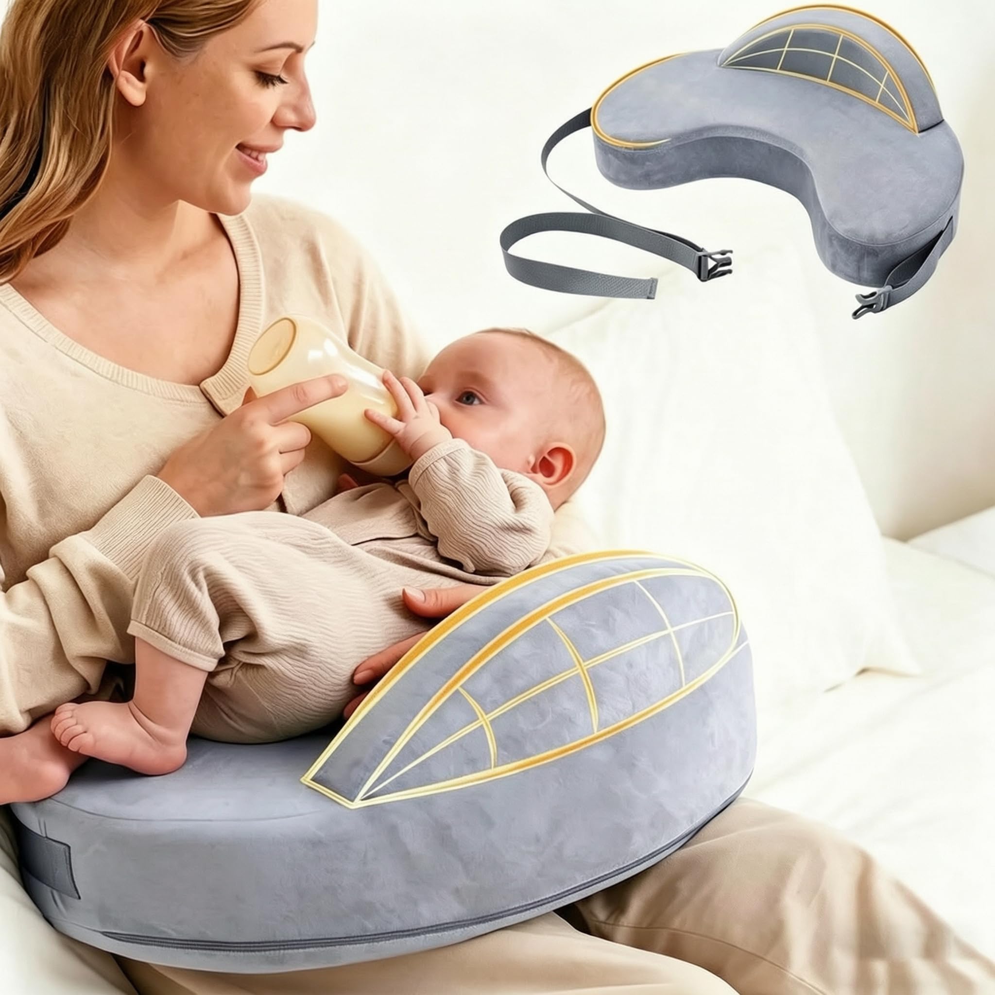Almohada de Lactancia de Espuma viscoelástica Anti-regauda para