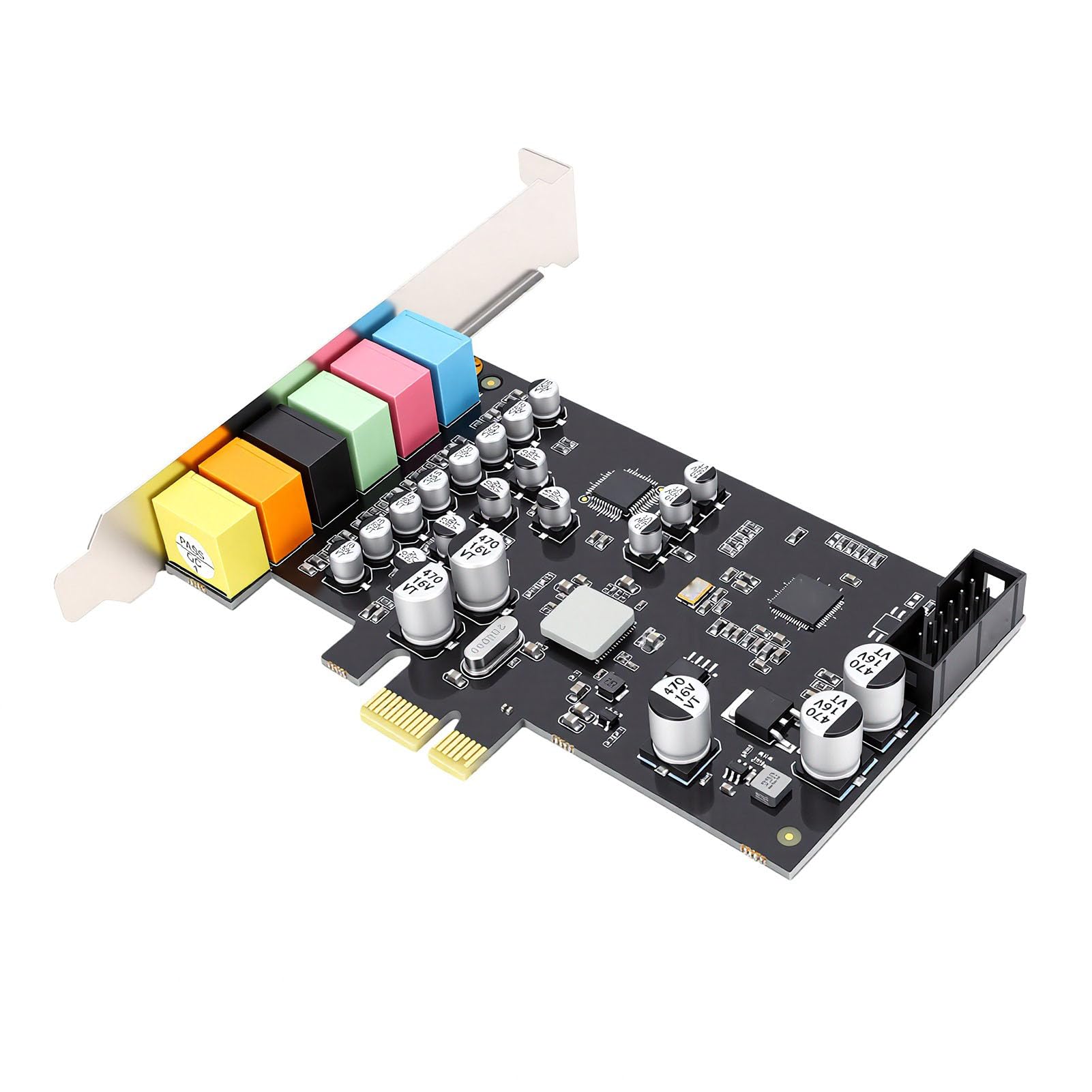 Fabater Carte Son PCIe avec Support à Profil Bas, Audio 7.1 Canaux