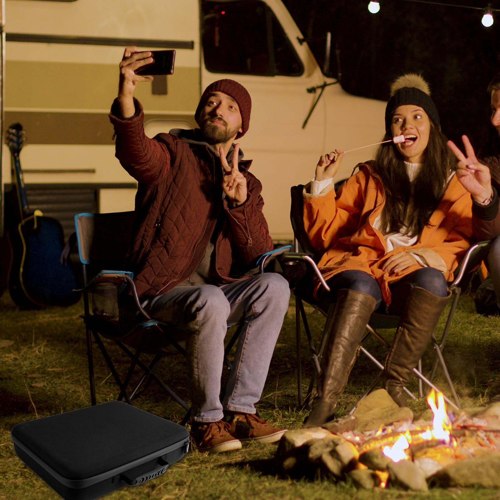 Penitue Custodia per Starlink Mini, Custodia Portatile Leggera Impermeabile Antiurto Rigida Protettiva per Viaggi All'aperto e Campeggio (Nera)