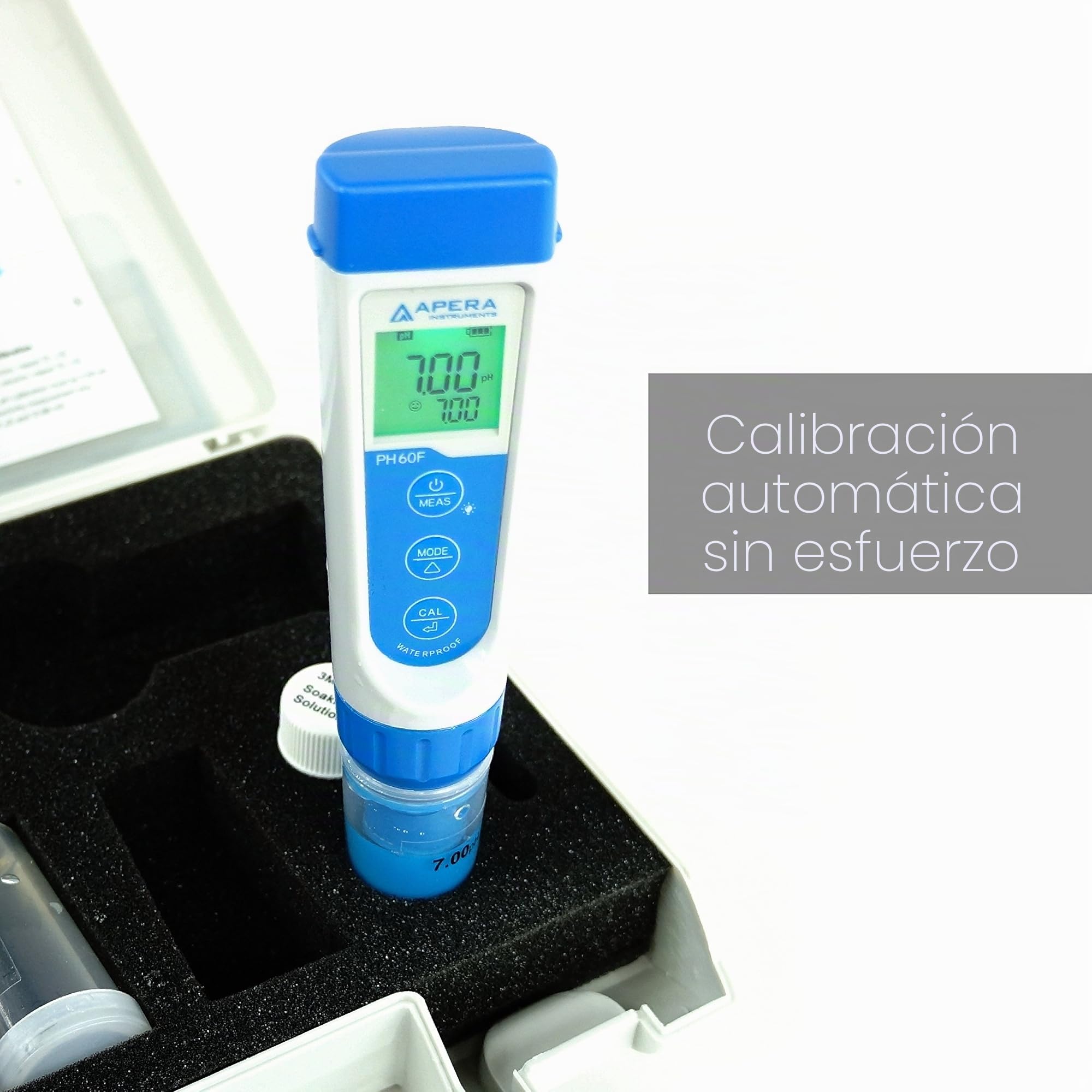 Apera Instruments PH60F, probador de bolsillo, sensor plano, 20
