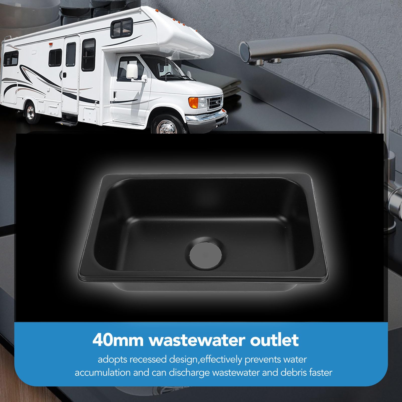 Amazon.co.jp: ステンレスキッチンシンク、長方形手洗いシンク、304