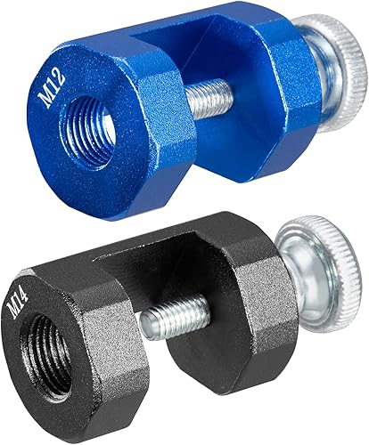 Miniatura 29 de Toolwiz Herramienta de separación de bujías, 2 piezas con calibre de acero de 32 cuchillas, compatible con bujías de rosca de 0.472 pulgadas y 0.554