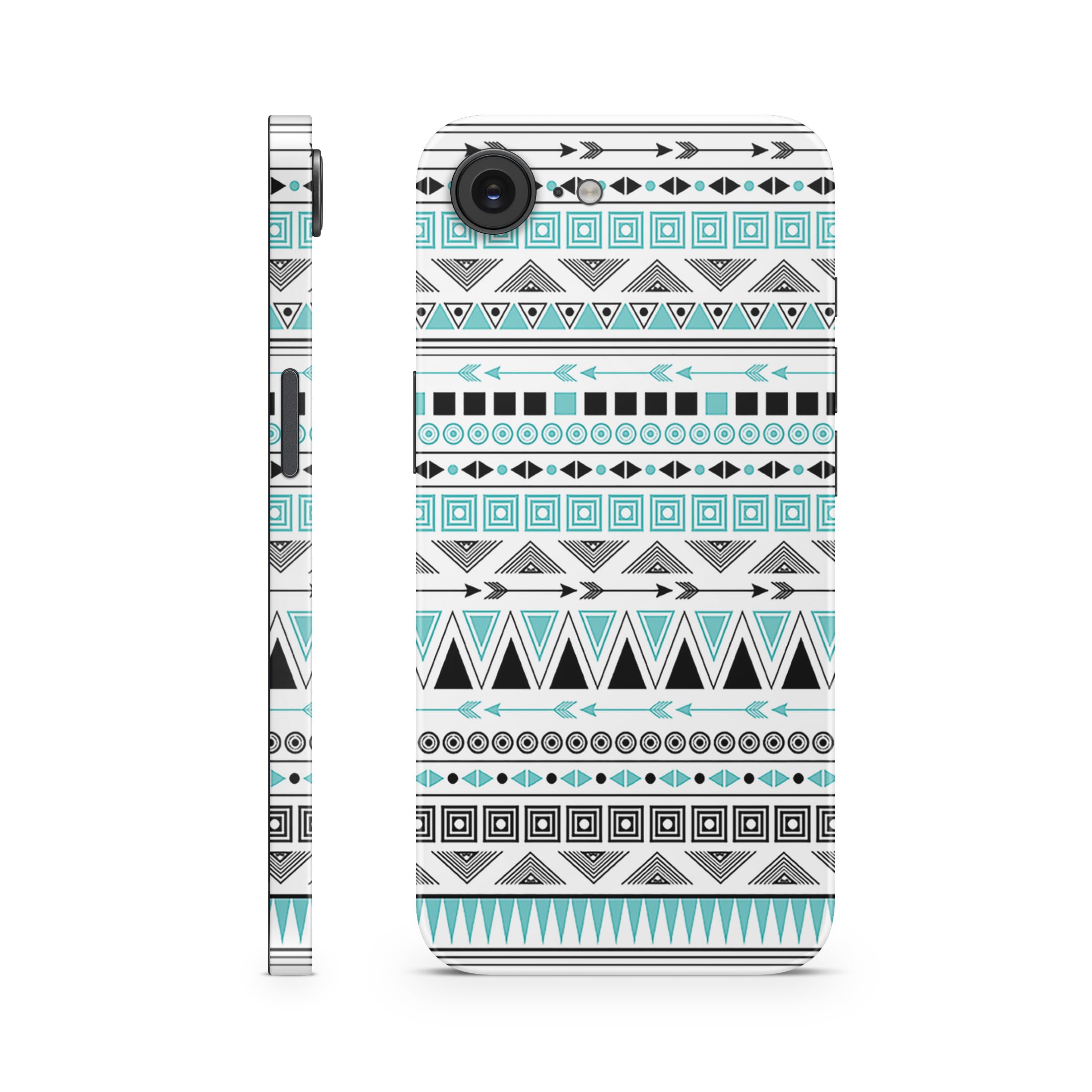 Phone Skin Compatible with Apple iPhone 16e - Turquoise Tribal - Premium 3M Vinyl Protective Wrap Decal Cover - Easy to Apply | Crafted in The USA by