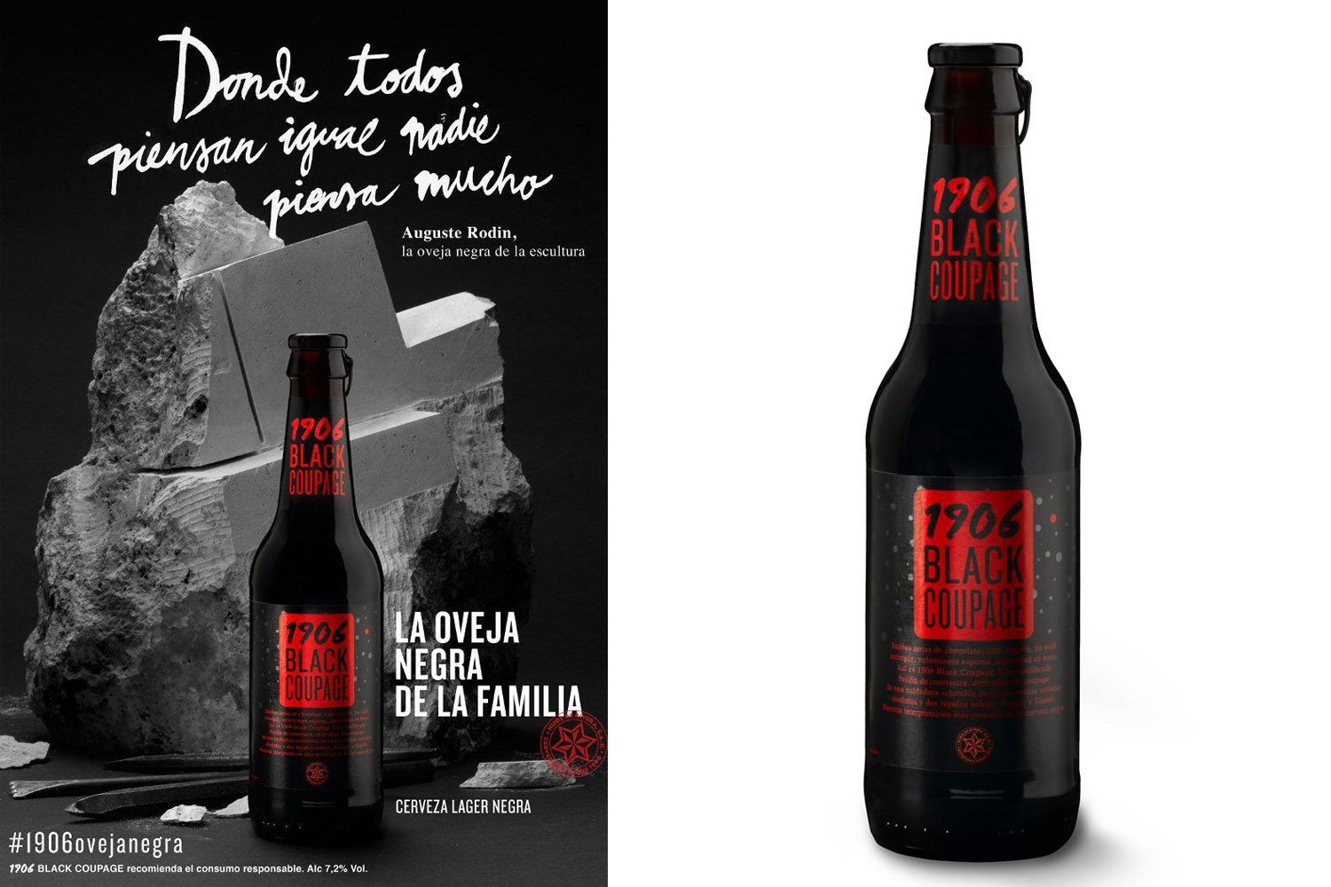 Cerveza Estrella Galicia 1906 Black Coupage-24Unidades de 33Cl