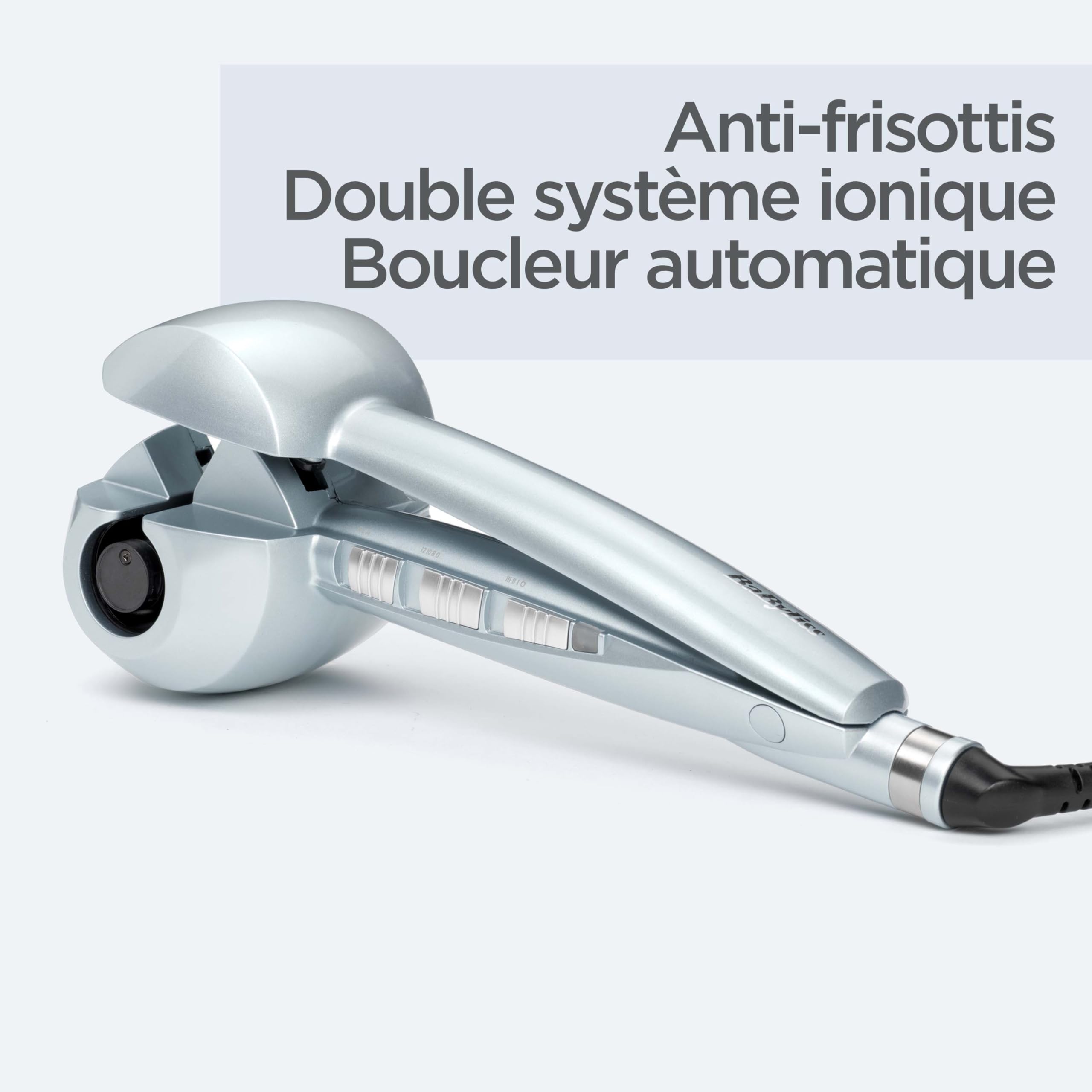 BaByliss - C1700E - Boucleur automatique Curl Secret Hydro-Fusion -Pour des boucles définies sans effort – Fonction ionique anti-frizz – 3 sens de rotation – Tous types de cheveux