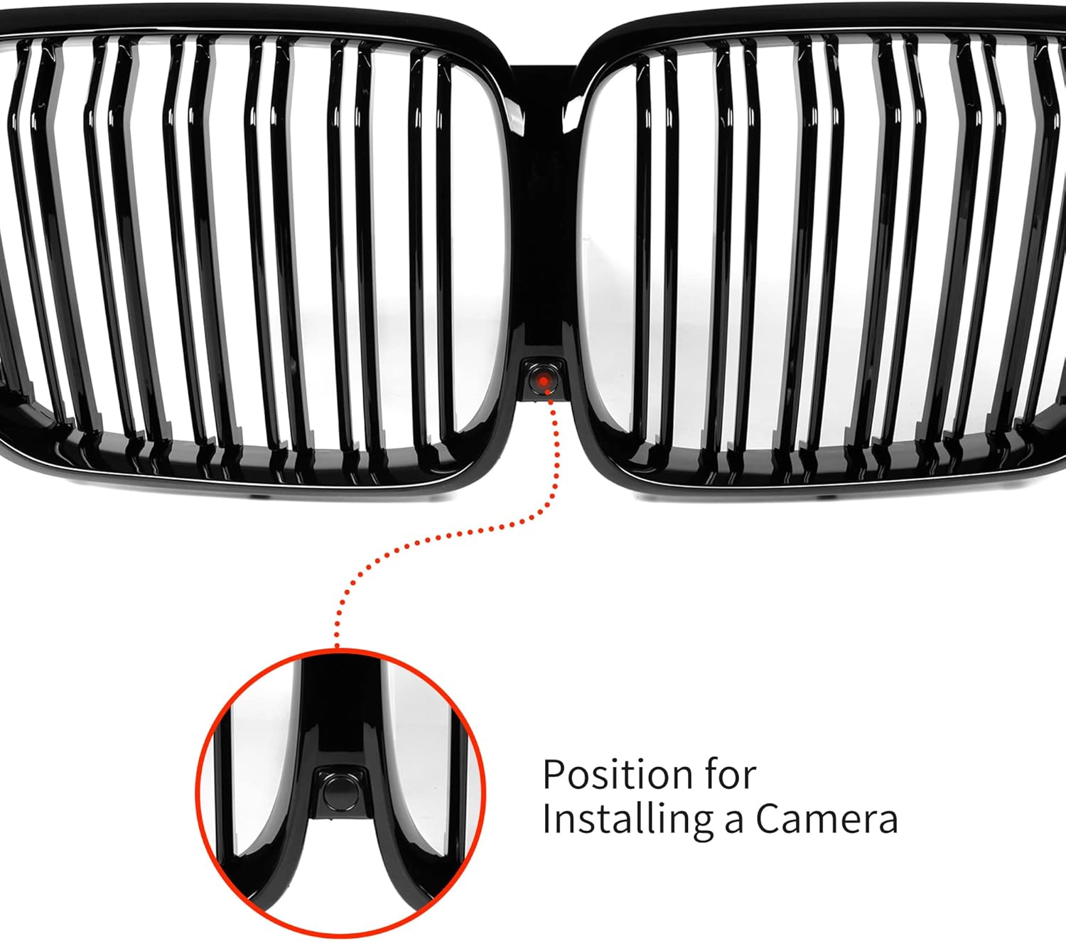 Front Grill/Grilles Kidney Grill Replacement for BMW X5 Series G05 2020-2022 (Gloss Black)