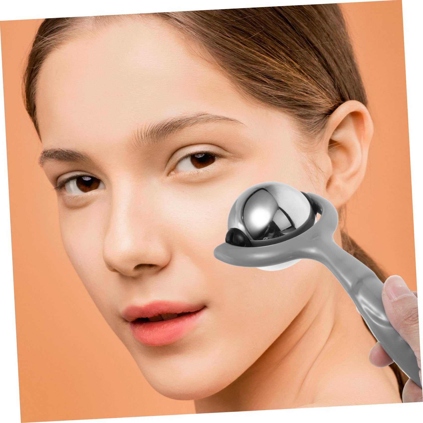 BESTYASH 4 Pezzi massaggiatore viso a massaggio viso con per gli occhi strumento per raschiare guasha facciale massaggiatore facciale Solo Grey