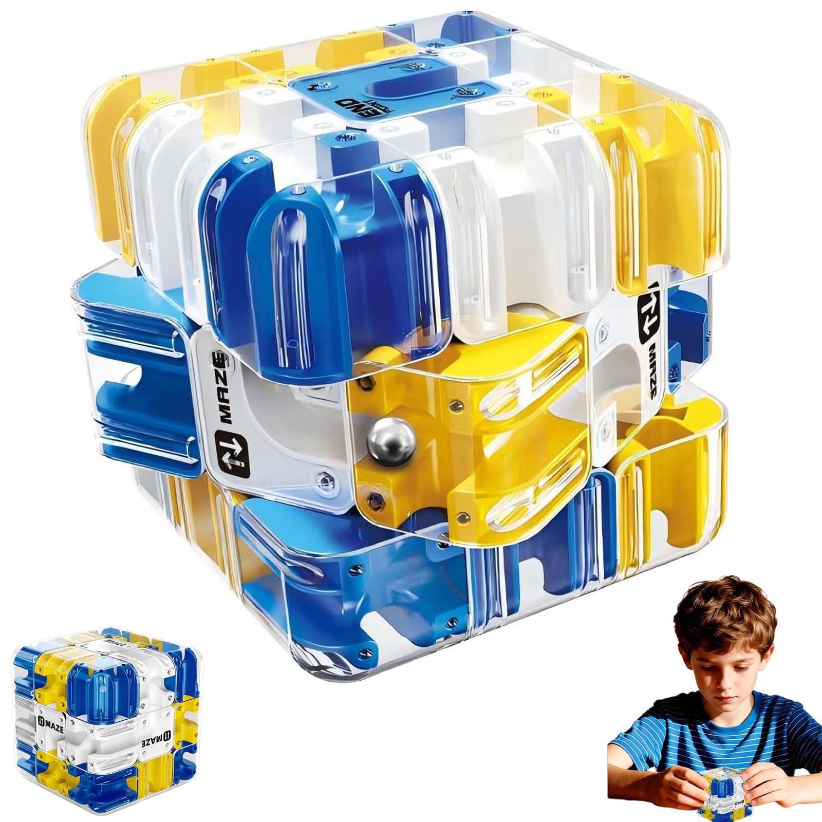 Large Labyrinth 3D Maze Cube, Engaging Brain Teaser Fidgets Toy