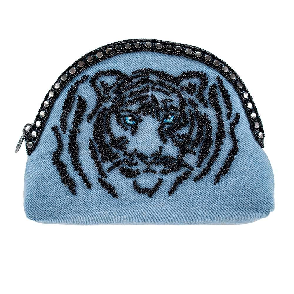 Beaded Make Up Bag Cosmetic Case Cosmetic Organizer (Wild Strength)