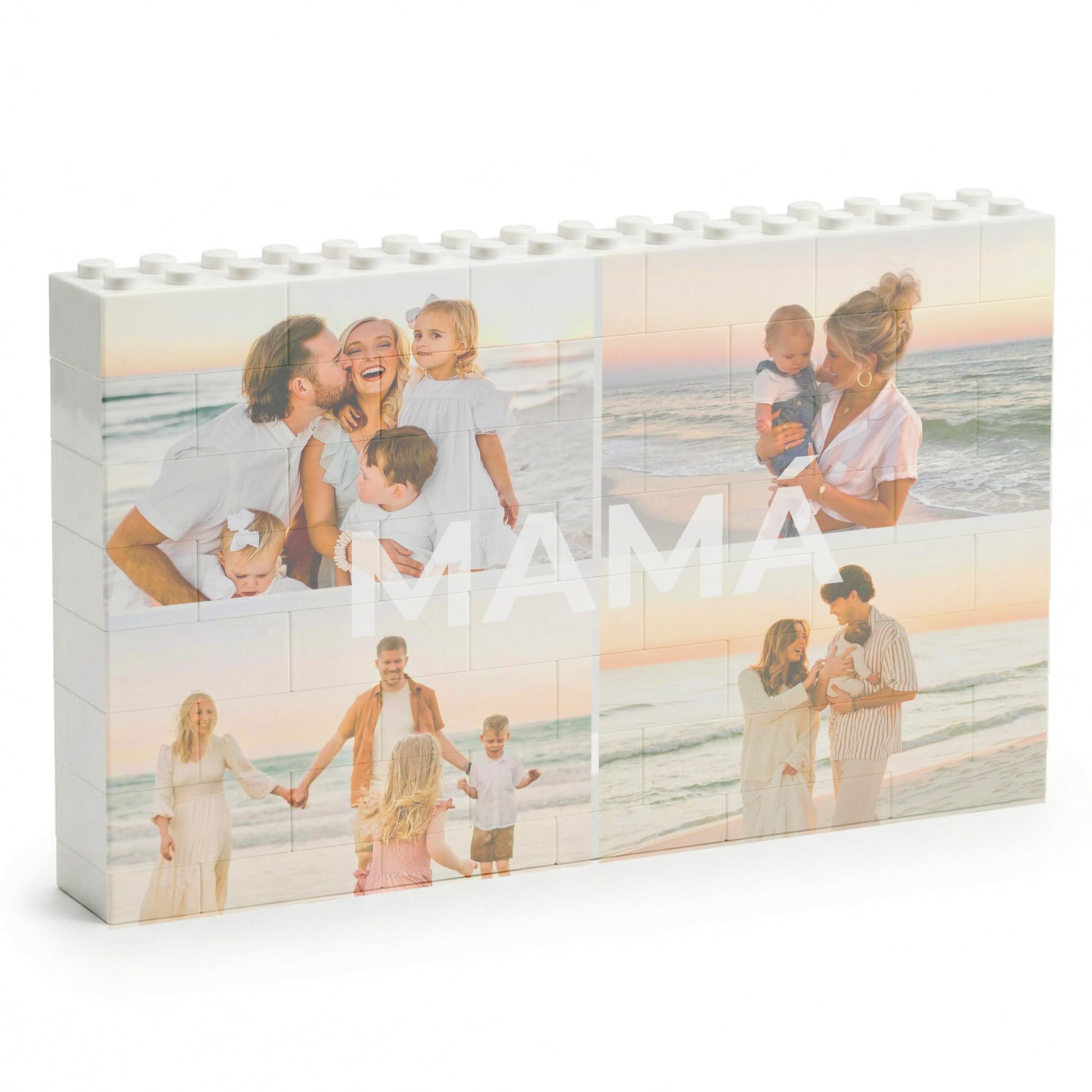 Cristal Plaque - Puzzle Personalizado Mamá con 4 Fotos y Texto | Rompecabezas Interactivo de Bloques Apilables Premium Mamá | Decoración Personalizada para el Hogar — view 11
