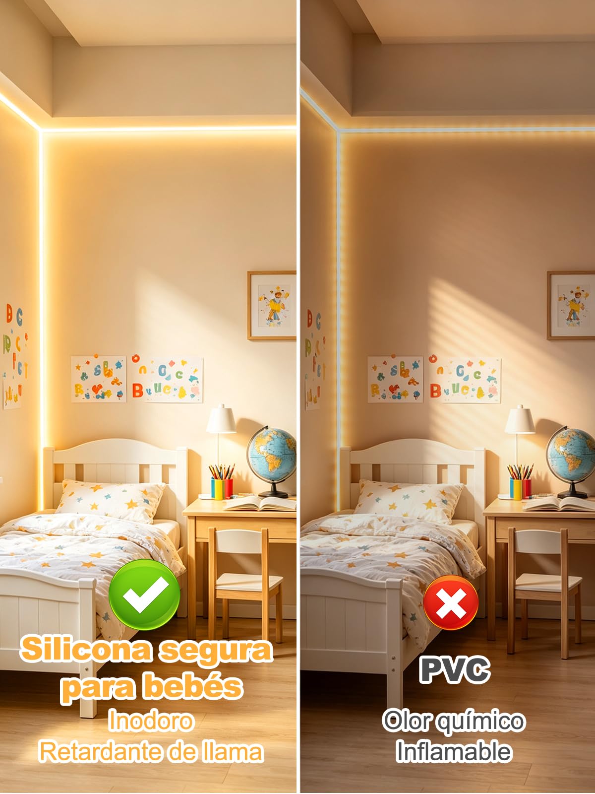 BRIMAX Tira LED Neón Silicona Flexible 10M 3000K | IP67, regulable, para interior y exterior, salón, dormitorio, terraza, jardín, balcón, fiestas