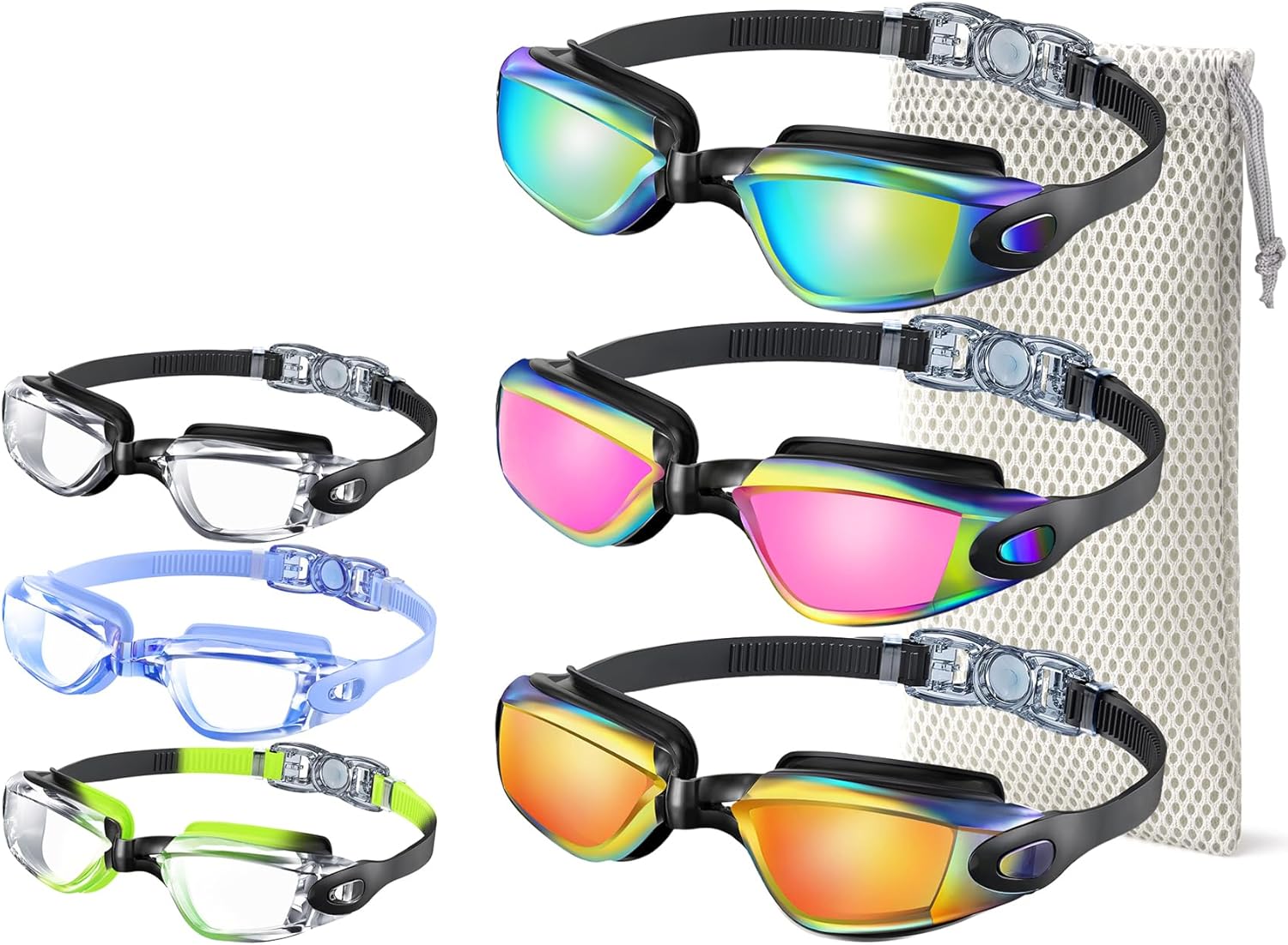NSSIW Swim Goggles Set Kids & Adult