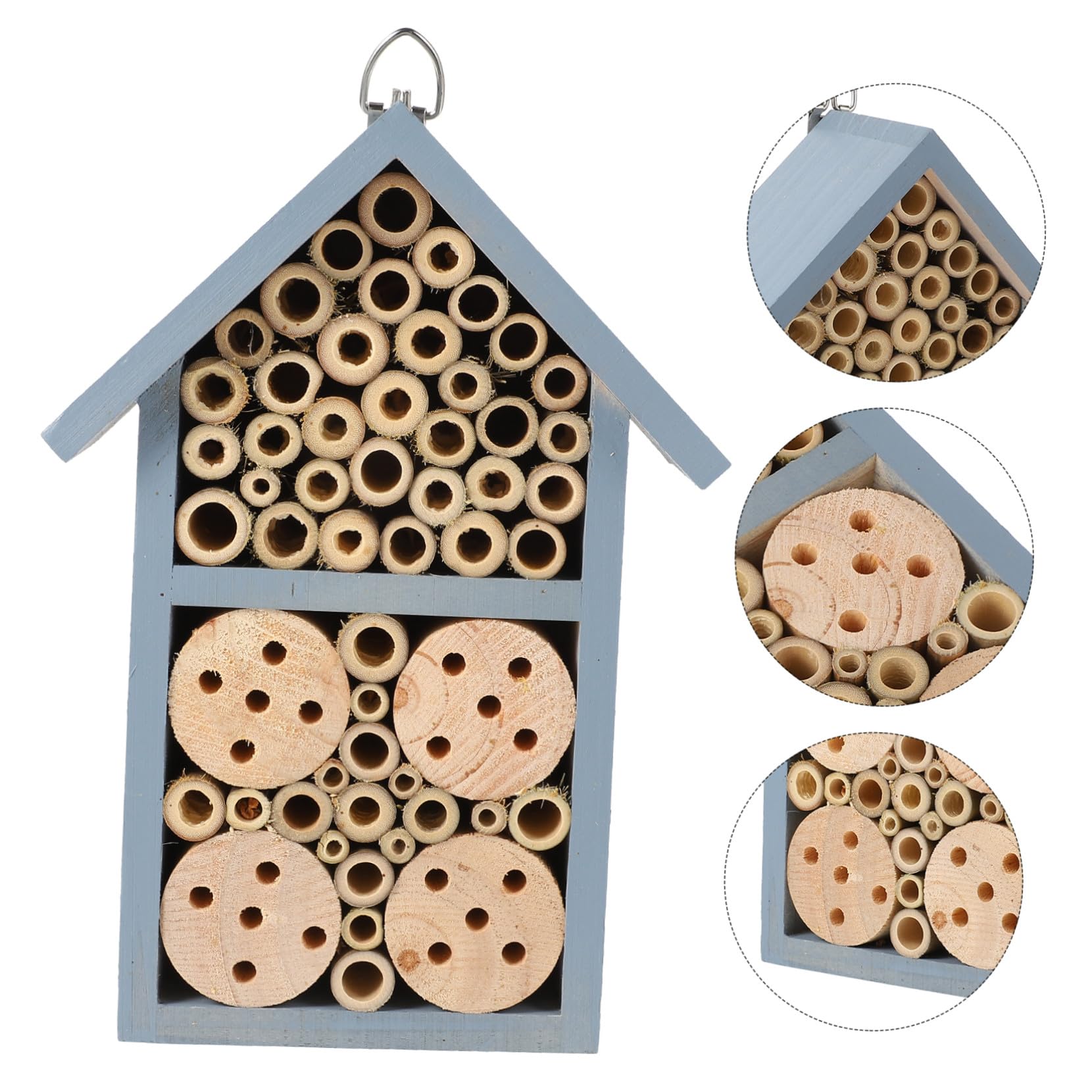 Dekoratives Bienenhaus und Eisen für Garten, Winterlich