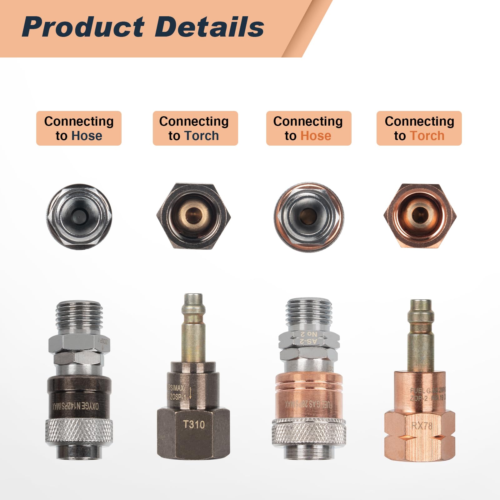 Leak-proof Fuel Oxygen Disconnect Koike Sentinel Safety-Z Torch To