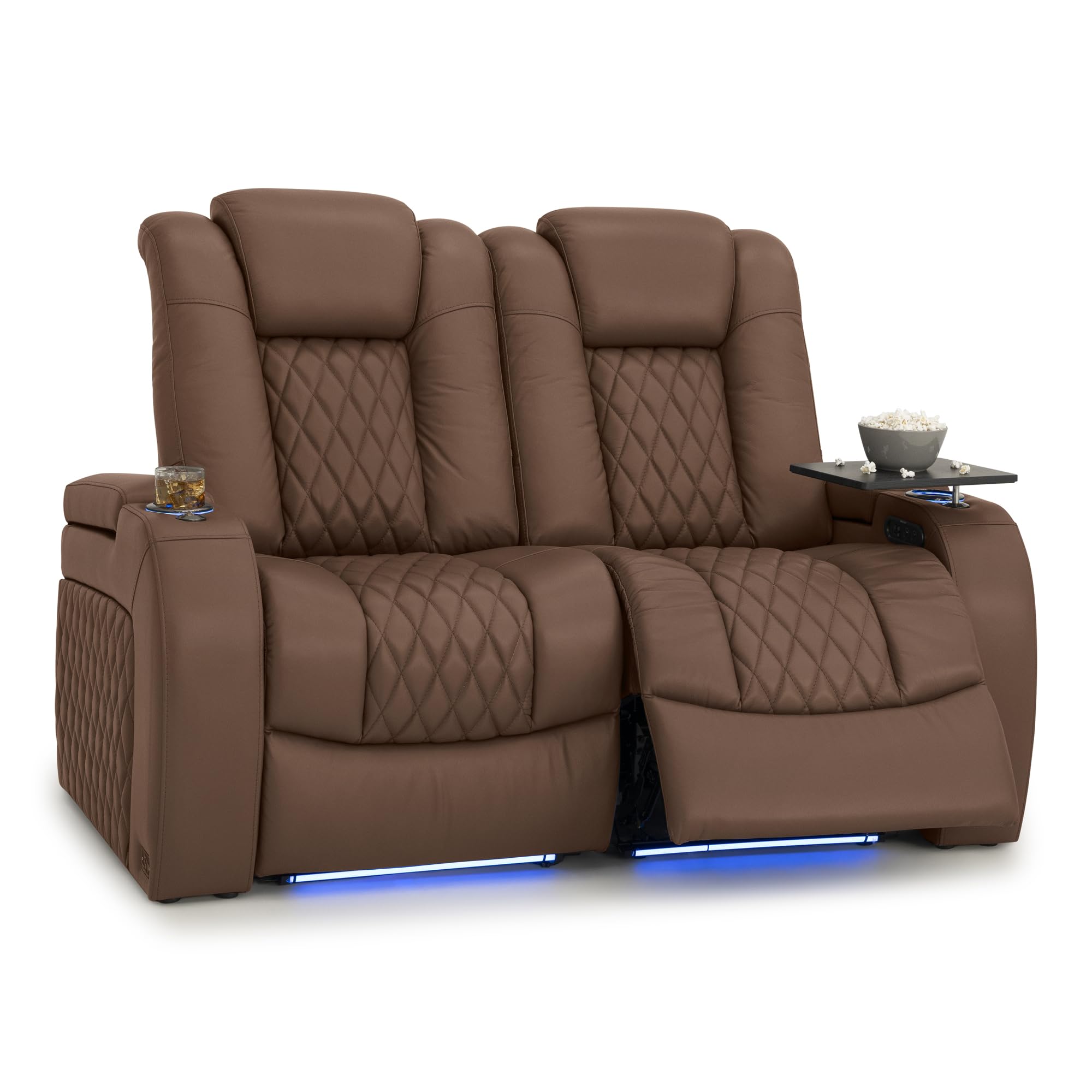 Seatcraft Diamante Home Theater Seating Tobacco Row of 2 Loveseat