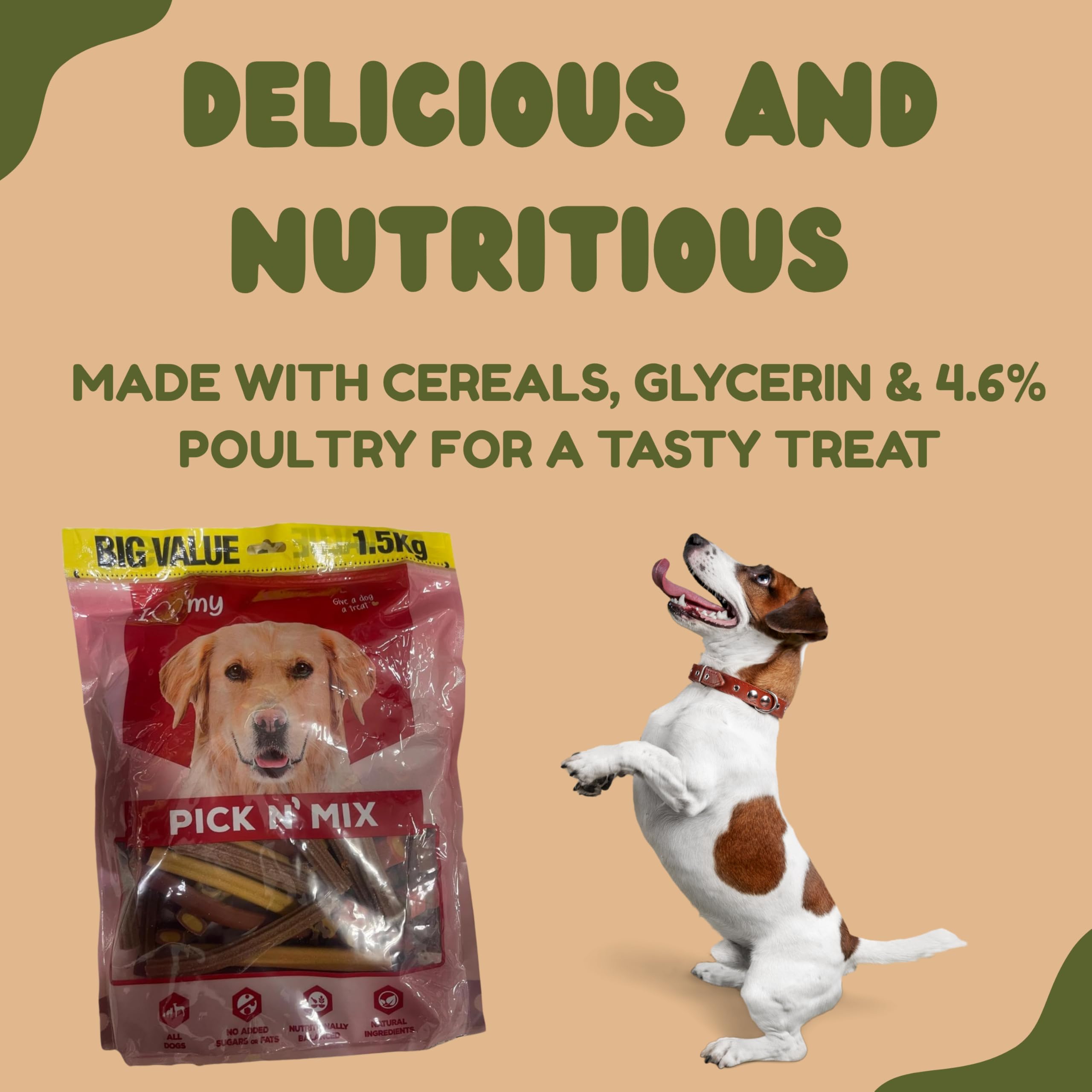 ark future I Love My Dog 1.5kg Pick N' Mix Dog Chews Treats - Assorted Flavors for Training Rewards, & Chewing Fun - Image 4