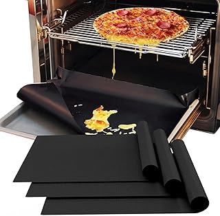XL Thickened Oven Liners for Bottom of Oven | 3 Pack 17x25 Inch Heavy Duty Non-Stick Mats,BPA & PFOA Free,Dishwasher Safe,Oven Floor Protectors for Electric/Gas/Toaster Ovens