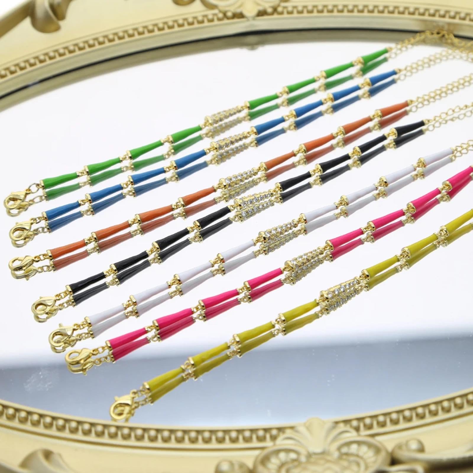 Punk Class Boho Bracciale Bracciali Braccialetto Bracelet Gioielli Uomo Donna Arcobaleno Smalto Perline Braccialetto Stretch Matrimonio Multicolore Spiaggia