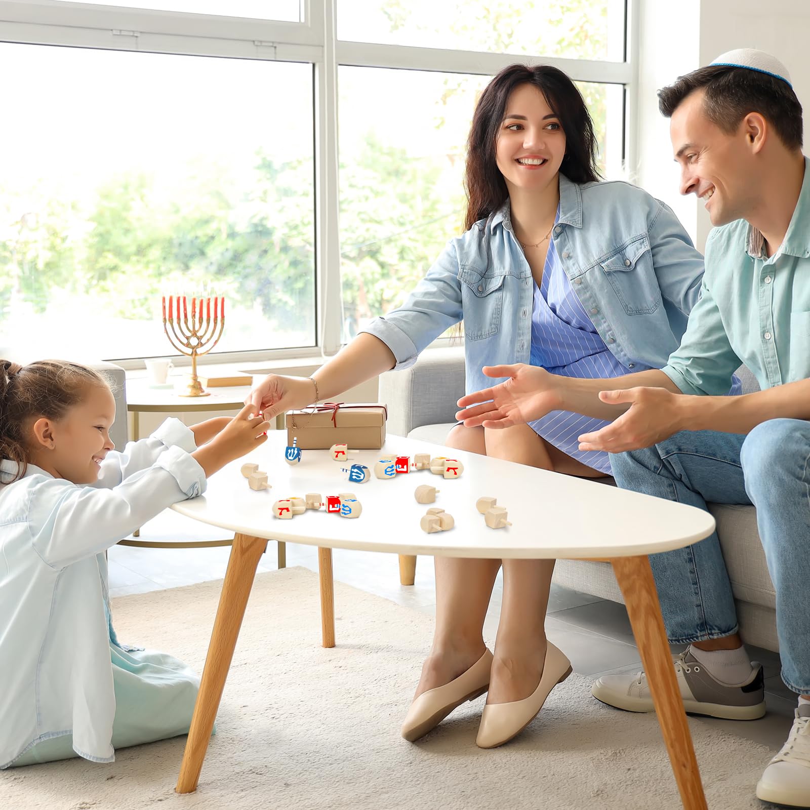 30 Holzkreisel Mit Farben - DIY Kreisel Set Für Kinder