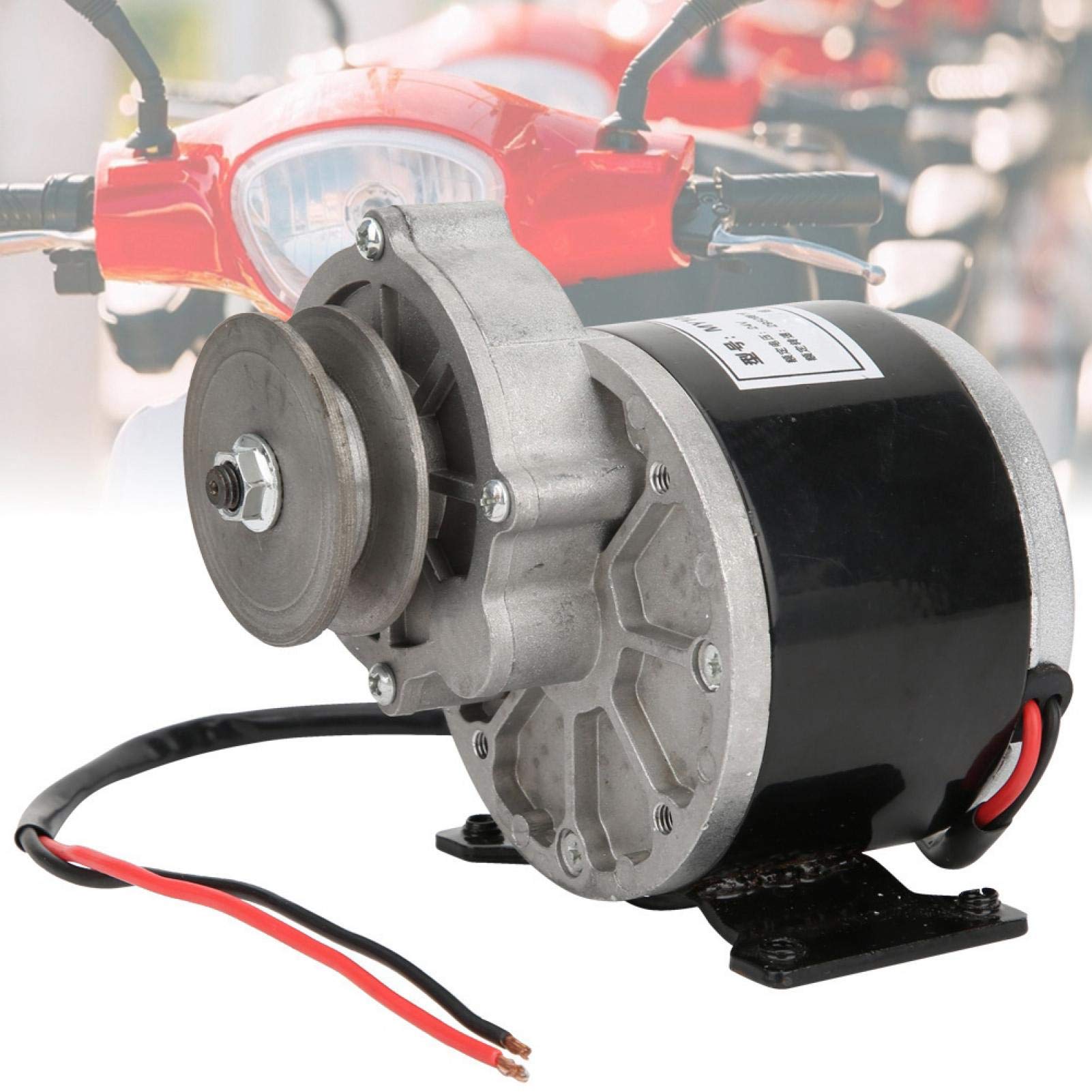 Poulie à Courroie 250W Couples élevés 24V Moteur à Engrenages Moteur en métal Stable pour vélo électrique