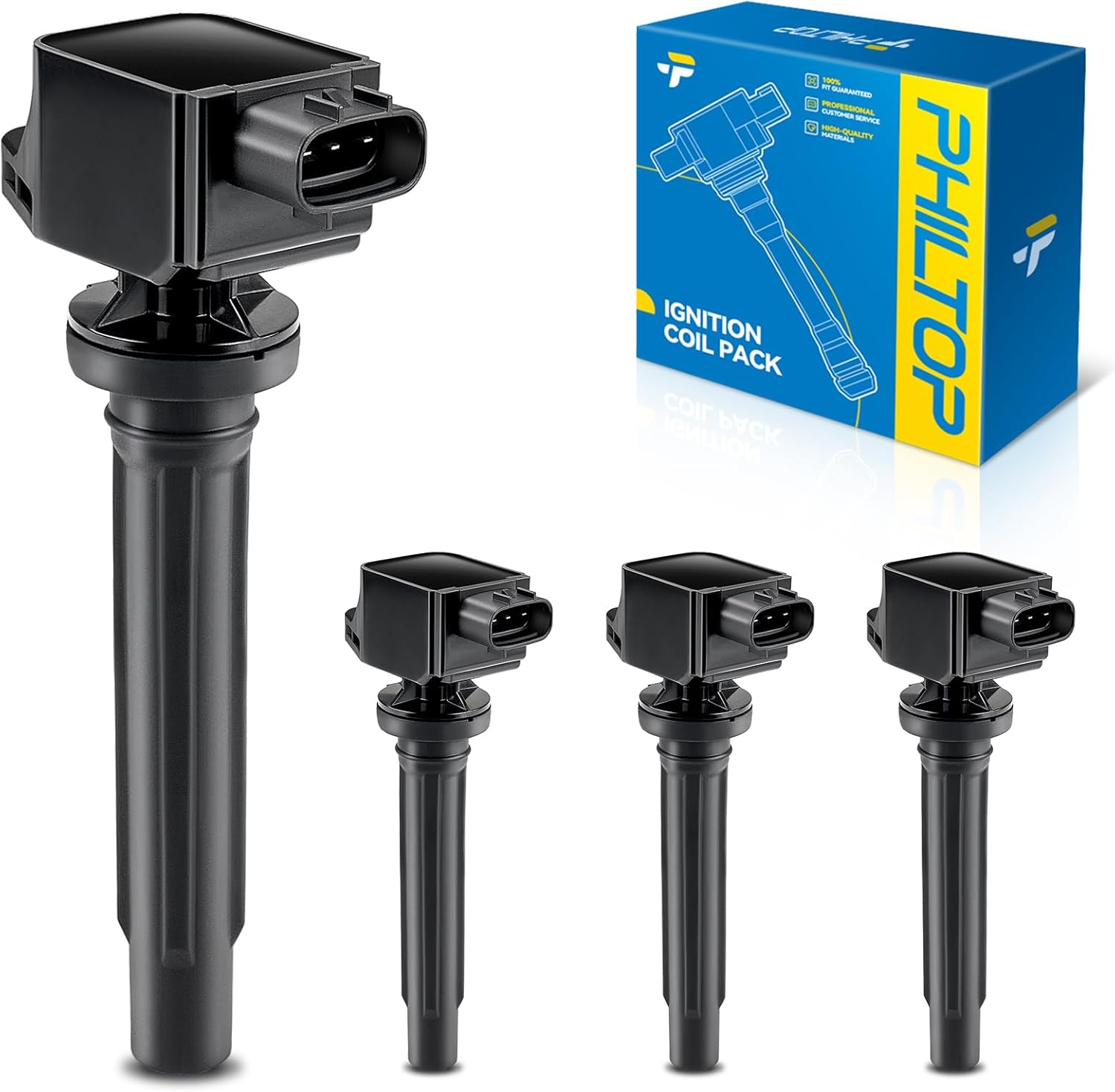 PHILTOP Ignition Coil Pack, Compatible with 2007 2008 2009 SX4, 2006 2007 2008 Grand Vitara, UF562 Ignition Coil