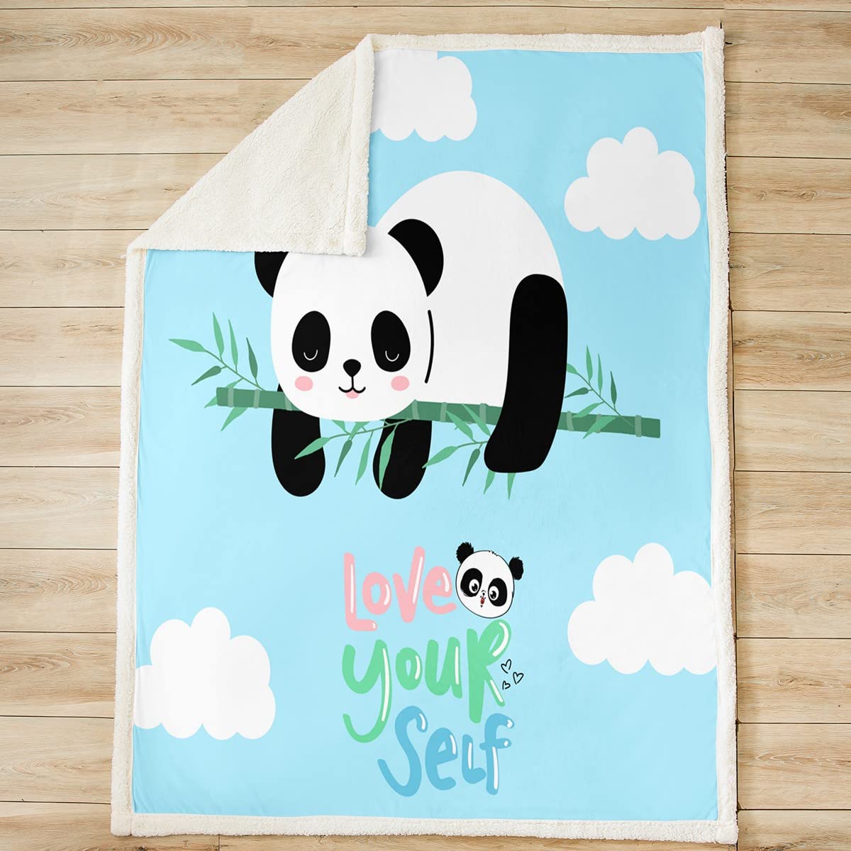 Coperta in pile con panda per bambini e ragazzi, per bambini, ragazzi, ragazze, graziose, in bambù, per letto e divano letto, 200 x 200 cm