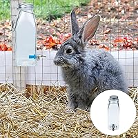 Vista 7 de Dispensador de fuente de agua para mascotas, botella de agua pequeña para conejos, botella de agua colgante para conejos, botellas de agua colgantes