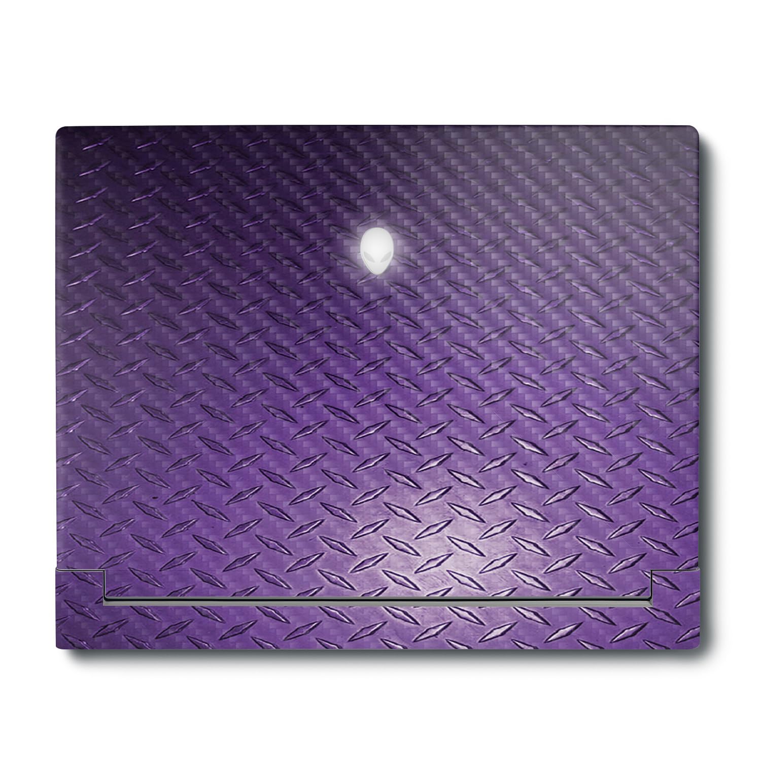 MightySkins Carbon Fiber Skin Compatible with Alienware X16 R1 (2023) Full Wrap Kit - Purple Diamond Plate | Protective, Durable Textured Carbon Fiber Finish | Easy to Apply | Made in The USA