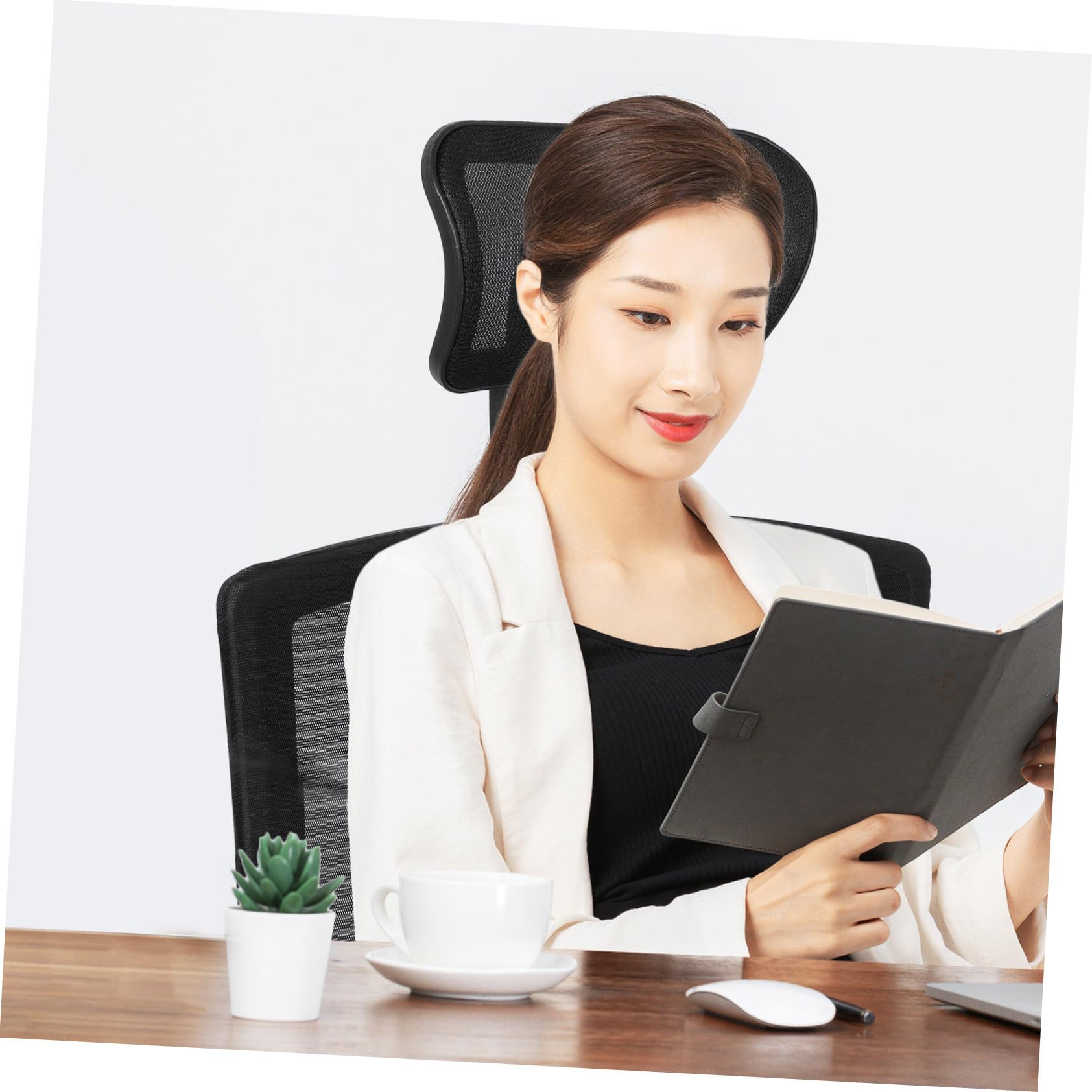 Reposacabezas Almohada Ergonómica Ajustable en Altura Ángulo Ajustable de Tela Transpirable para Silla de Oficina y Gaming para Uso en Verano