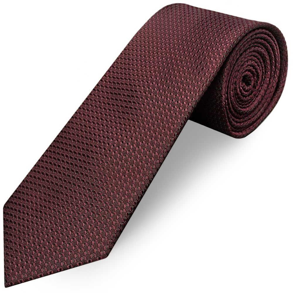 TIES R US Burgundy Textured Classic Tie