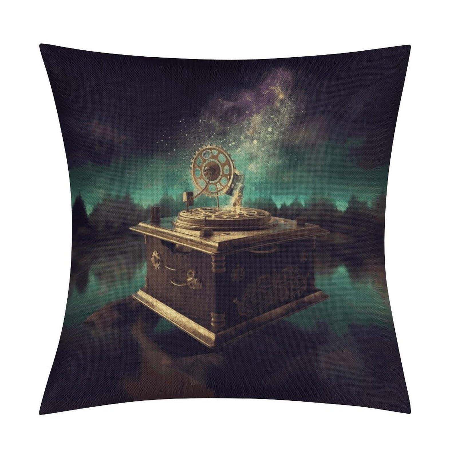 Fodpand Style Dream Music Box Pillow Covers 18X18 Inch, Pillow Cases Boho Farmhouse, Throw Pillow Covers For Couch Sofa Bed Spring Home Decor