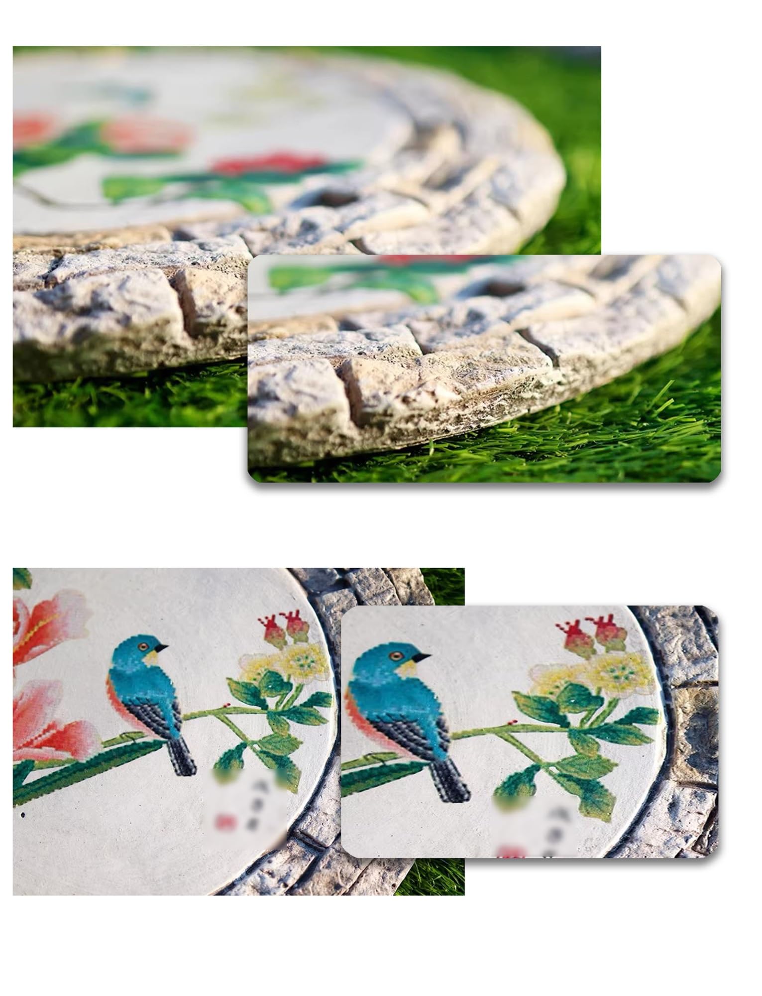 Pas Japonais Extérieur Dalles de Pas Japonais Antidérapantes Décoration paysagère Amovible pour Jardin à enfoncer dans Le Sol for allées, pelouses et Jardins(C)