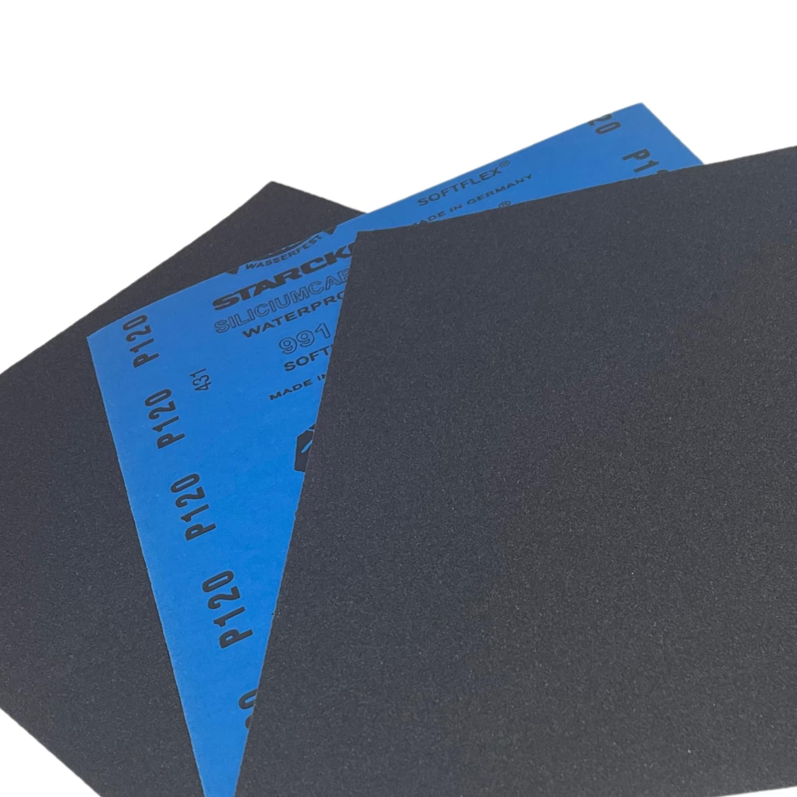 Starcke Matador Wet & Dry Sandpaper Sheets // Silicone Carbide Full Size 230x280mm Sanding Sheets // 80 Grit - 3000 Grit (10, 120 Grit)