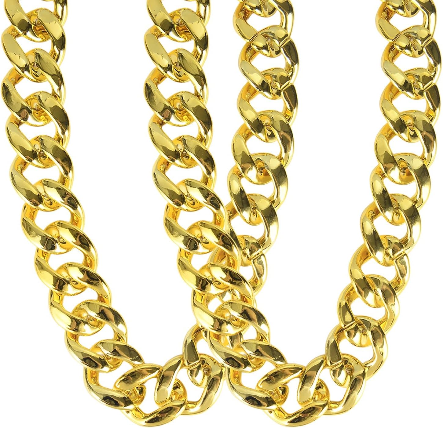 PinCute Big Chunky Gold Chain Necklace Pack, 32 Kuwait Ubuy