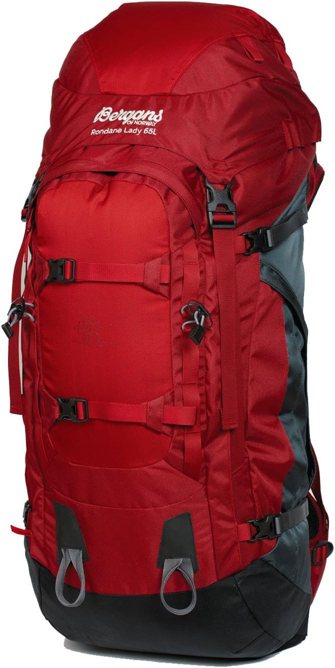 Bergans of Norway Rondane Classic 65L Backpack - O/S Red/Burgundy - Women