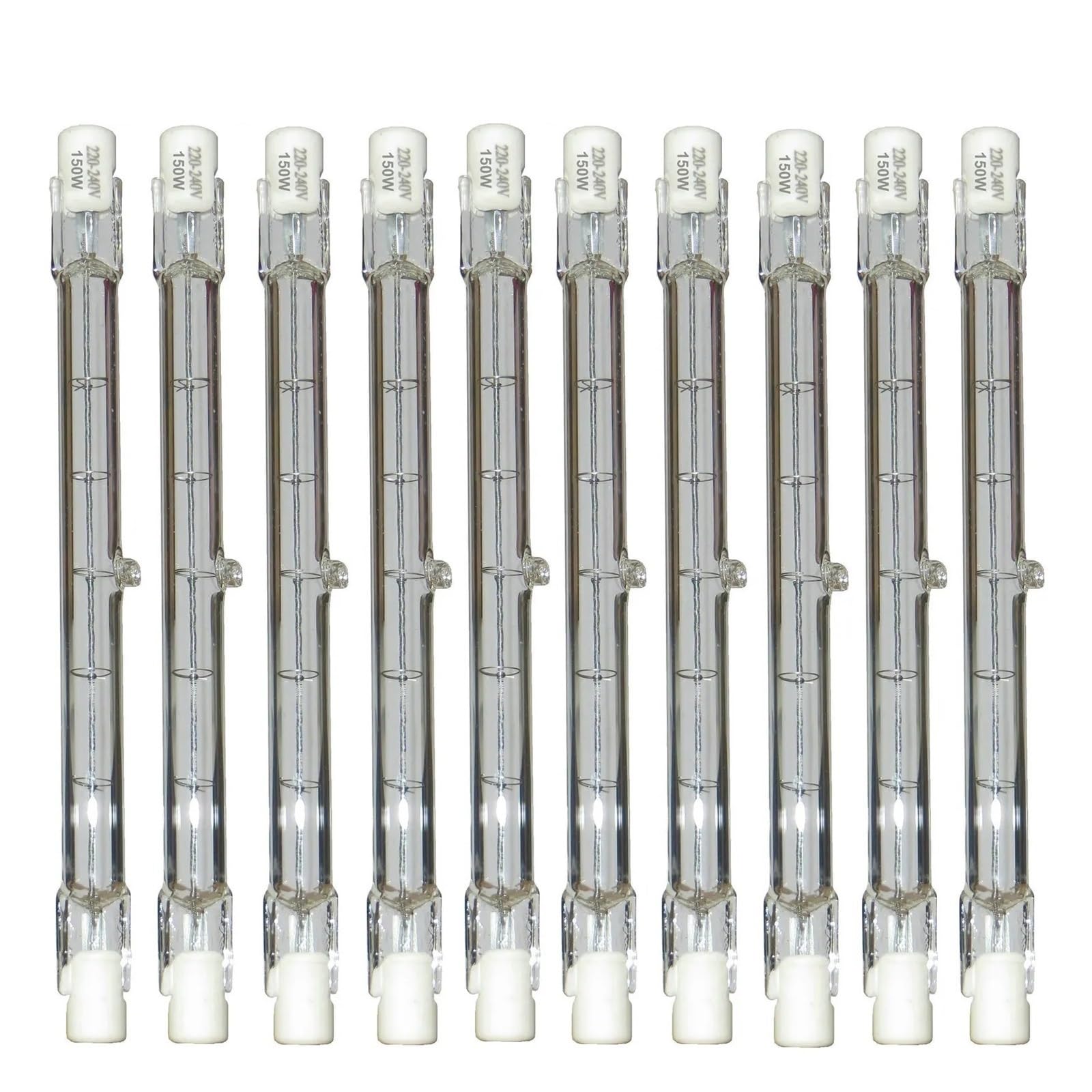 10 pz R7s 118mm Tubo di Vetro Lampadina Alogena 220-240 V 150 W 200 W 300 W 500 W Tipo J T3 118mm R7s Alogena Blub(R7s 118 500W)