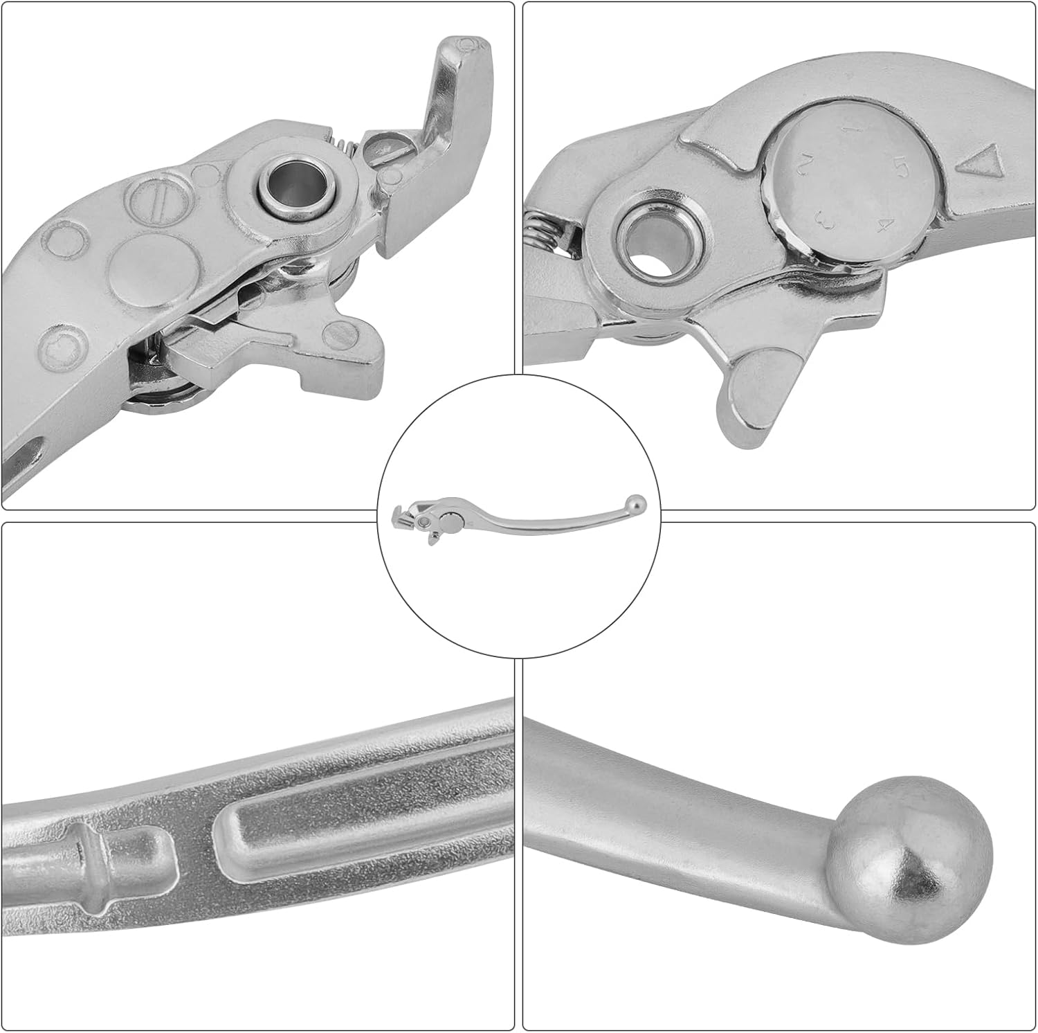 M MATI Front Brake Lever Master Cylinder Silver for Honda GL1800 Gold Wing 1800 2001-2023 53170-MKC-A01 53170-MKC-A11 53170-MCA-006 53170-MCA-305