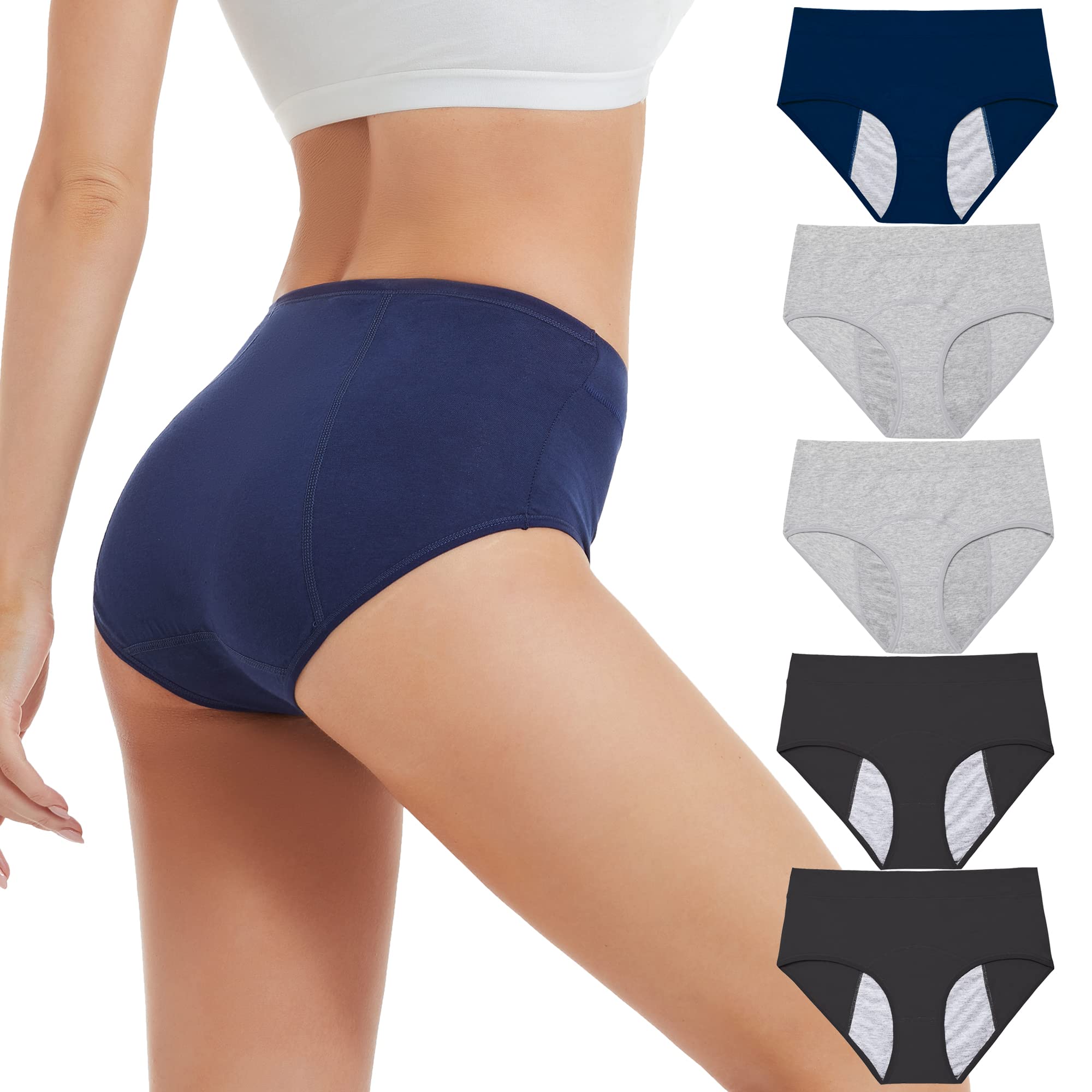 Period Underwear for Women Leak Proof Cotton Overnight Menstrual Panties