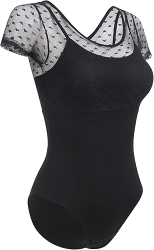 Miniatura 2 de Leotardos de ballet para mujeres adultas con estampado de flores de mariposa sin espalda, leotardos de gimnasia con brasier y prácticas de