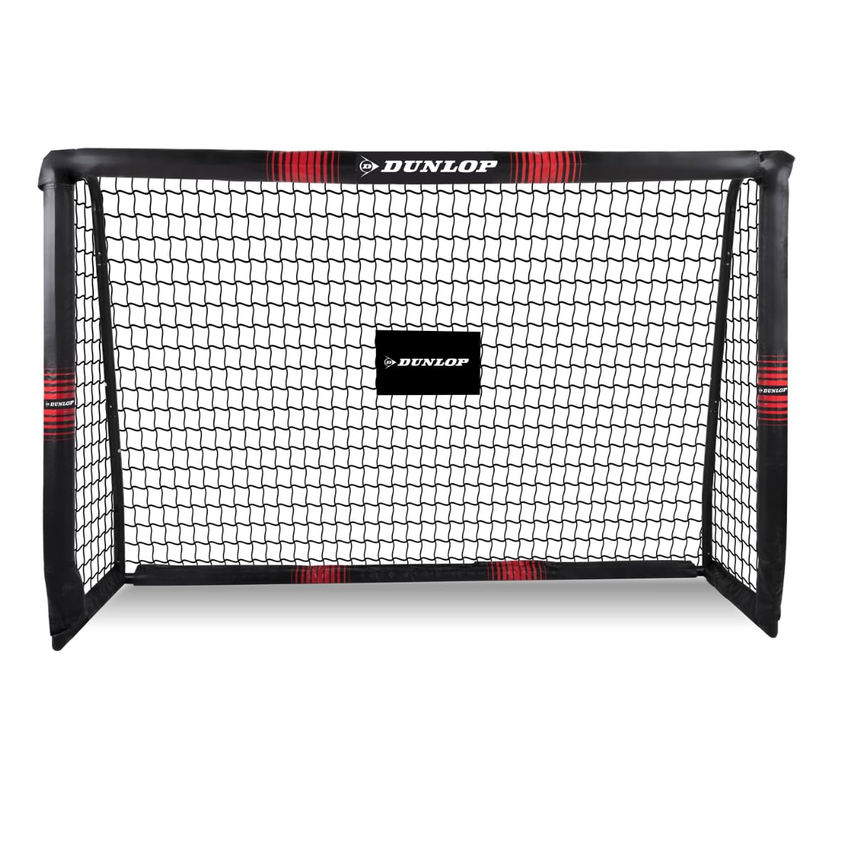 Dunlop Cage de Foot - But de Foot Enfant 180 x 120 x 60 cm - Kit Entrainement Football pour Enfants et Adultes - Cage Foot Exterieur et Interieur - Montage Rapide - Noir/​Rouge