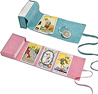 Vista 8 de Knana 3 piezas Soporte para cartas de Tarot, Bolso de Terciopelo para Tarot, Accesorios de Tarot - Blanco y Gris
