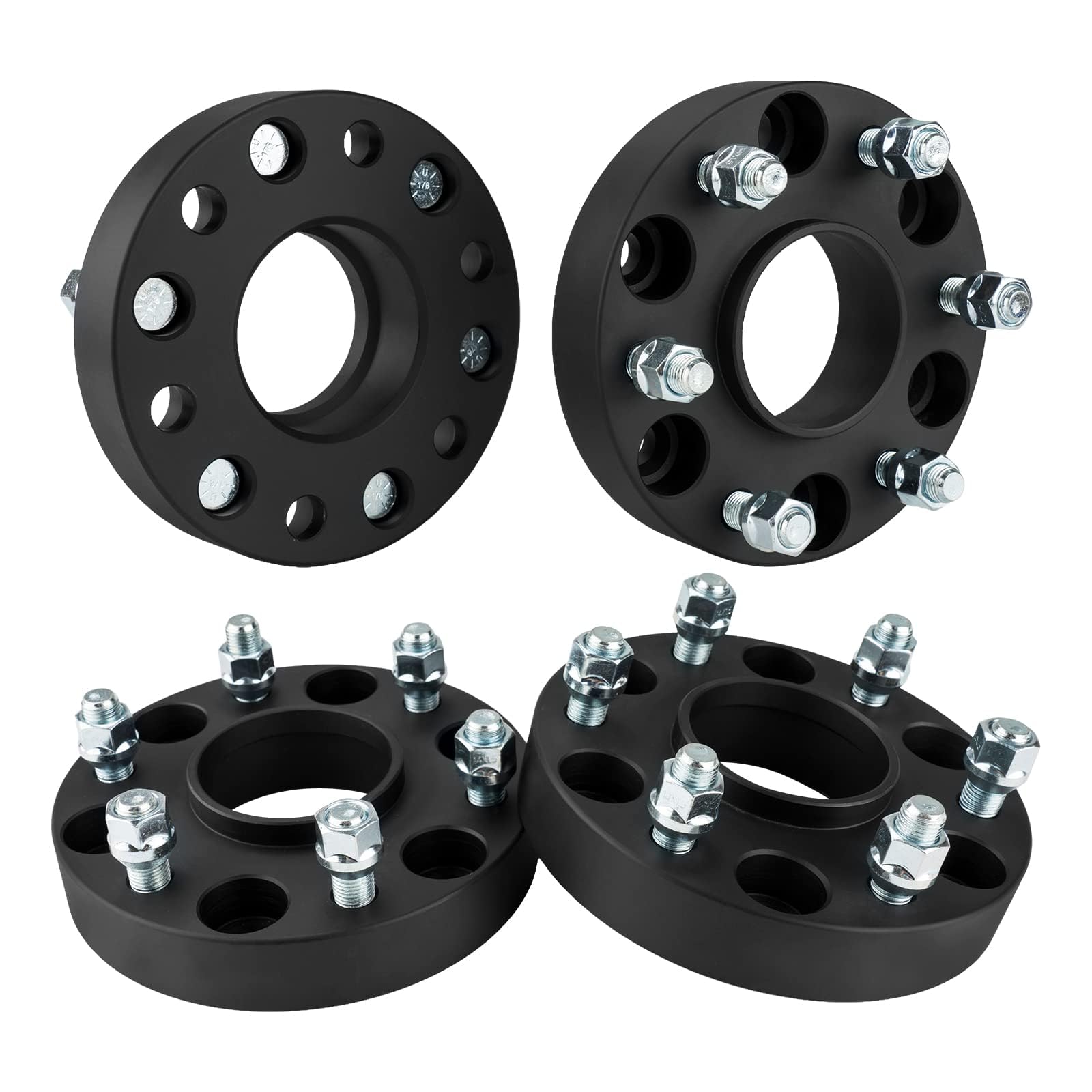 Torchbeam 6x5.5 Hub Centric Wheel Spacers 1.25 inch with M14x1.5 Thread Pitch, 78.1mm Hub Bore, 4pcs Adapters for Silverado 1500, Sierra 1500, Tahoe, Yukon, Suburban, Avalanche 1500