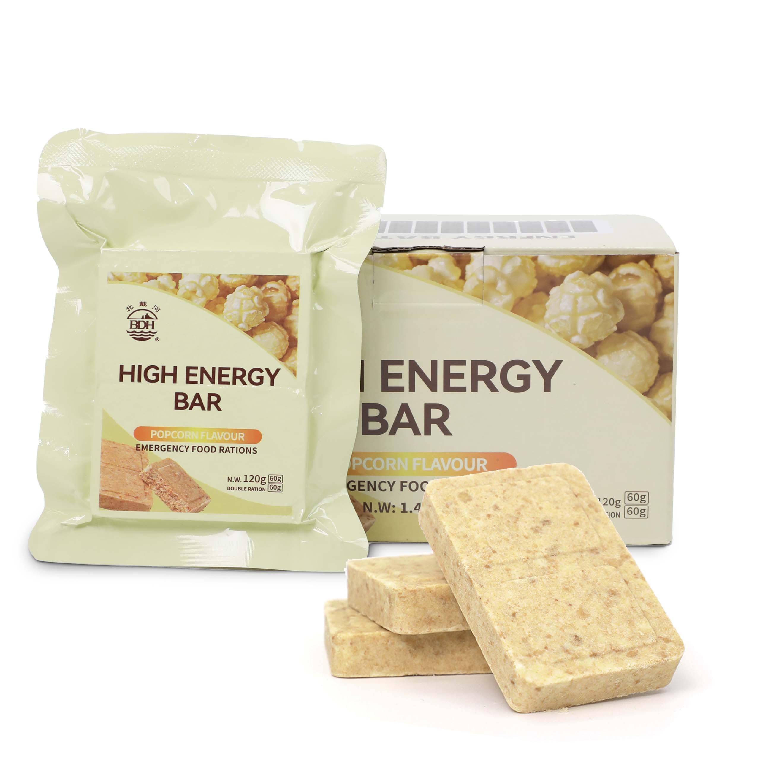 Popcorn Flavor Emergency Food Rations Bar, MRE Meals Ready to Eat | 20 Years Shelf Life, Camping Food, Backpacking Meals,Emergency Food Supply for Disasters