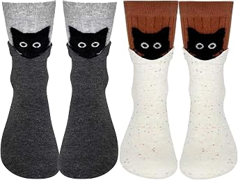 Womens Cat Socks Cute Gifts funny cat socks womens size 9-11 birthday gifts for women