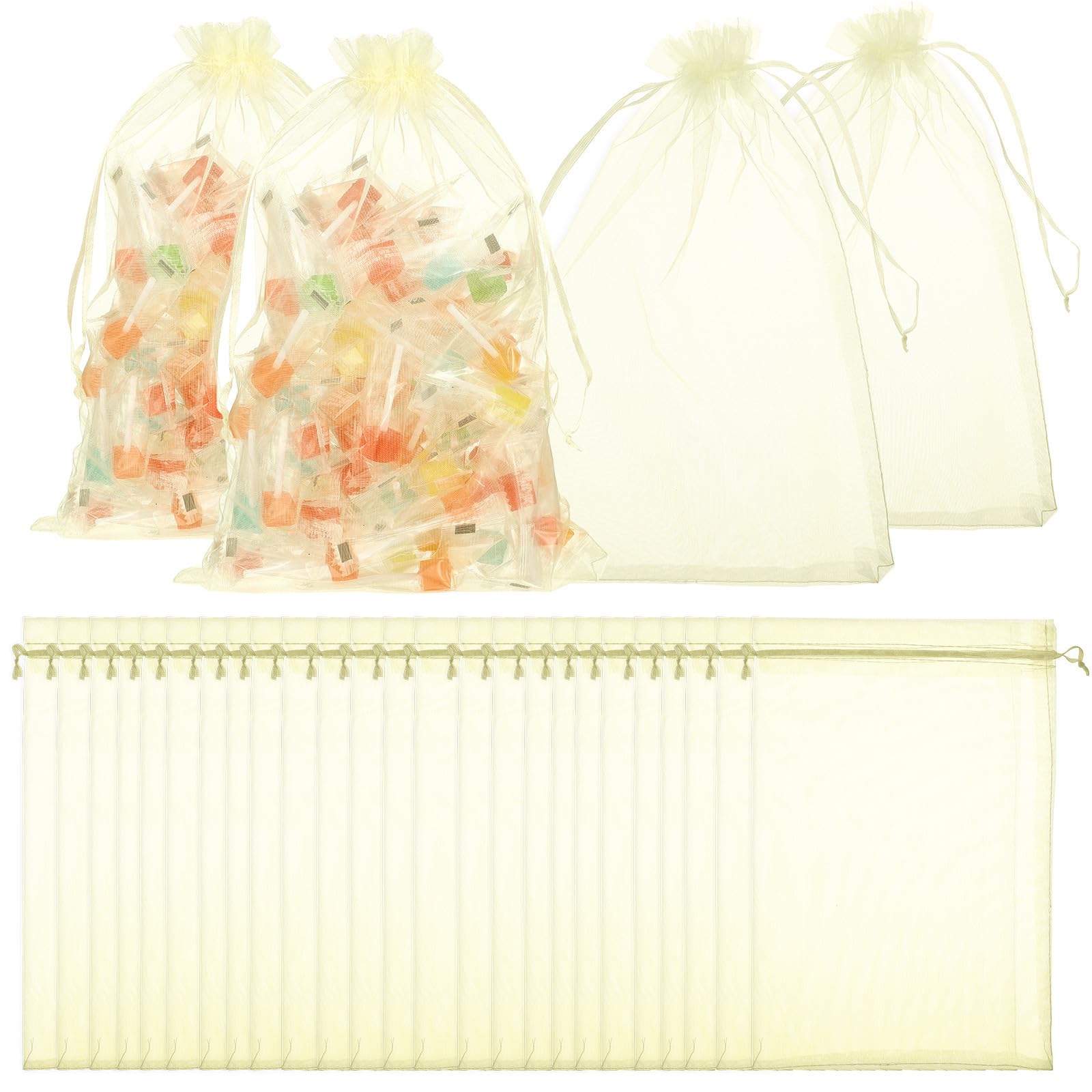 Organzabeutel Organza Beutel mit Kordelzug Mottoparty Weihnachten Feier