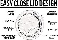 Vista 3 de Rogue River Tactical Divertida taza de café negra de acero inoxidable resistente con tapa, sarcasmo, uno de los muchos servicios que ofrezco broma