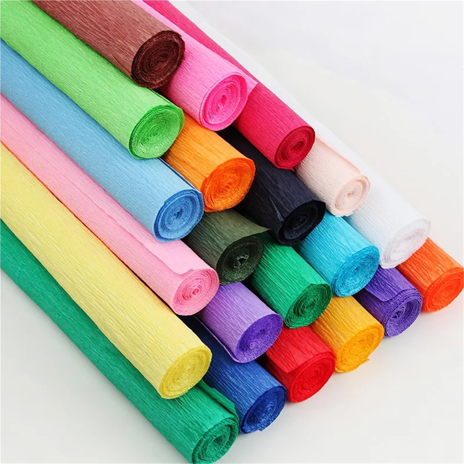 4 rouleaux de papier crépon coloré 50x250cm pour Mariage et Fête