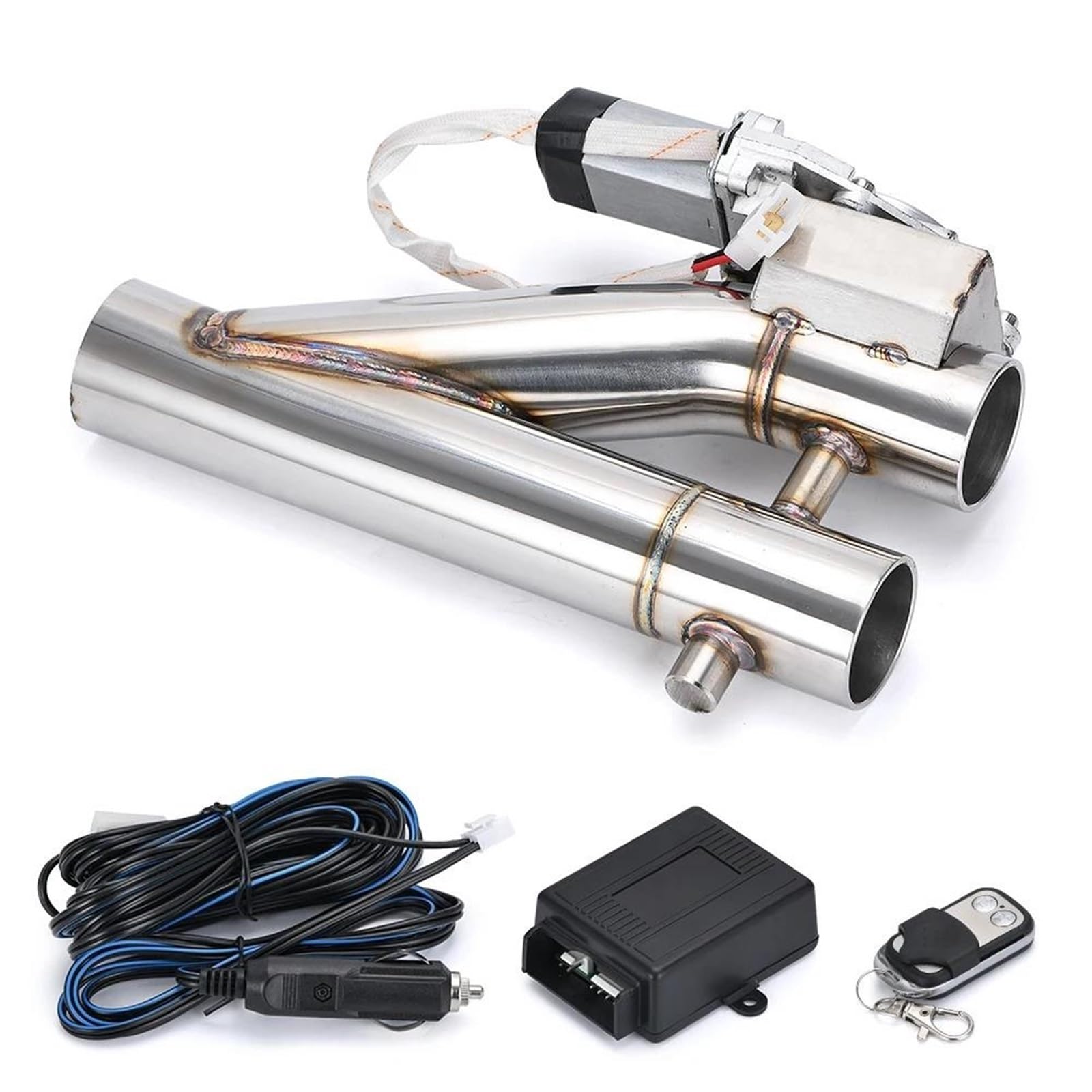 Terminale di Scarico Valvola di Scarico Elettrica Universale da 2" 2,25'' 2,5'' 3" con Doppio Controllo Remoto Wireless Tubo di Scarico Auto(3 inch)