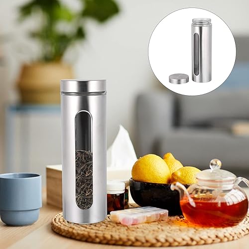 Miniatura 9 de BESPORTBLE Recipientes de almacenamiento de acero inoxidable con tapas para alimentos para llevar, recipientes de alimentos con tapas, recipiente de