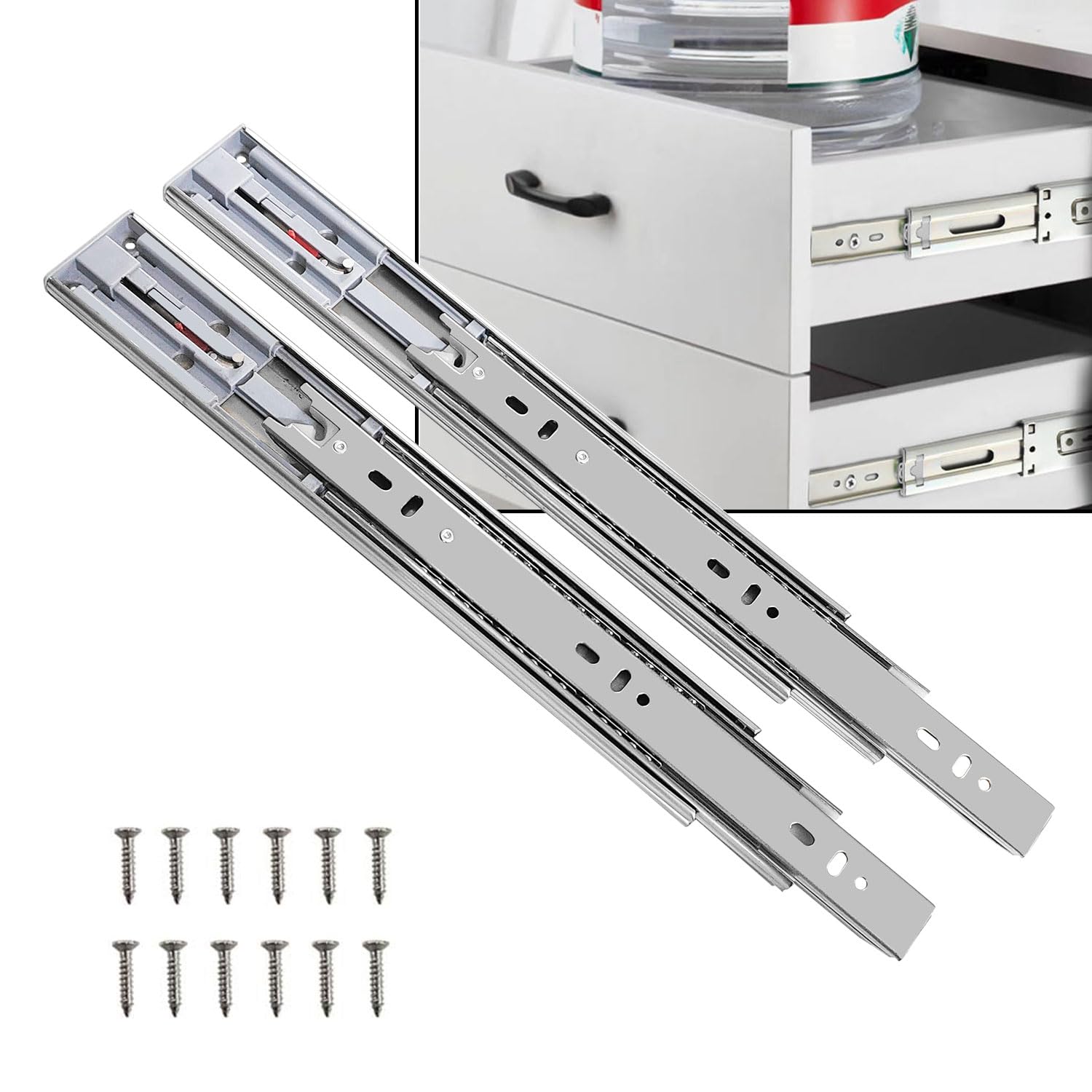 Volo Telescopic Drawer Slides - Push to Open -1 Volo Telescopic Drawer Slides - Push to Open -1